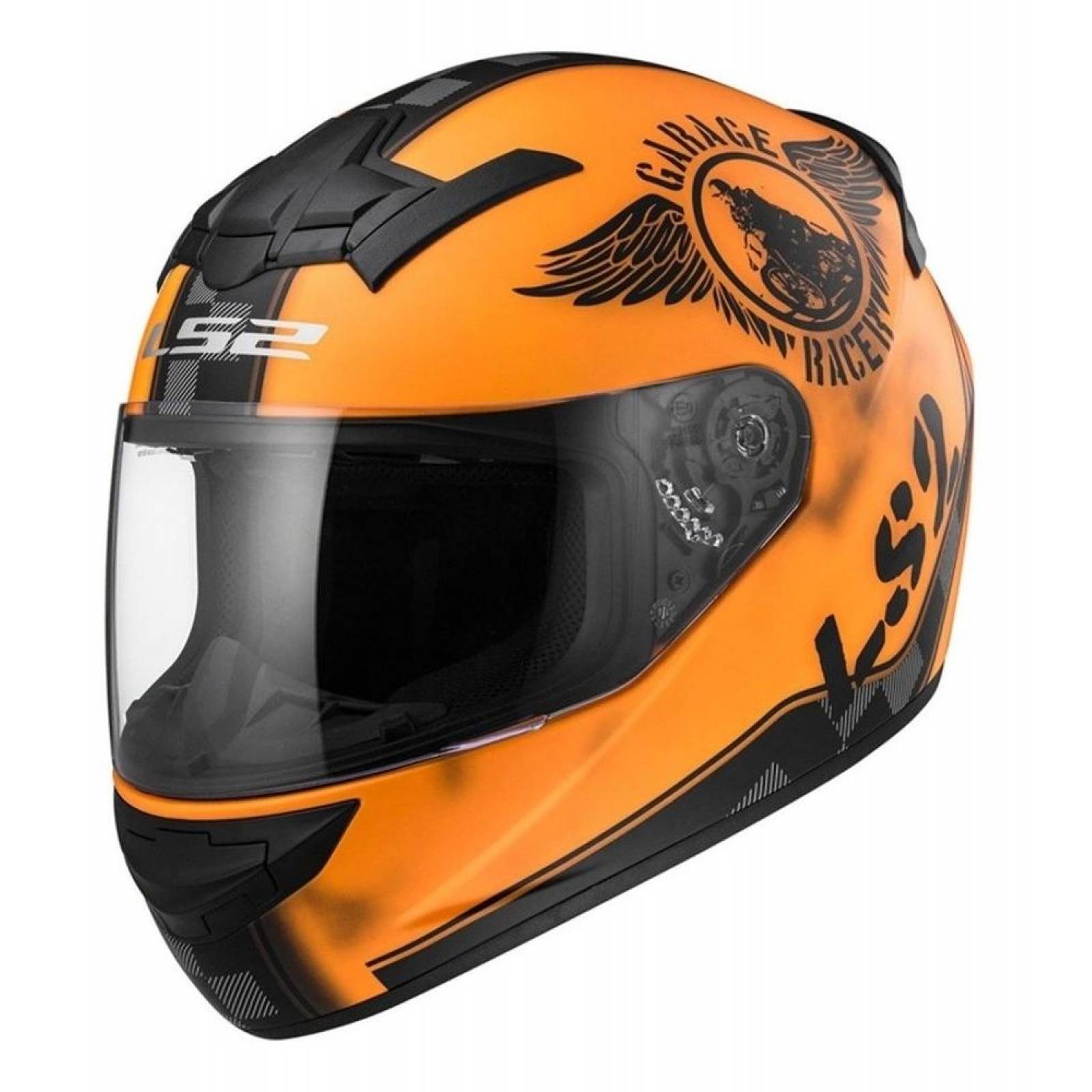 Casco Integral LS2 FF352 Rookie Fan Road Naranja Mate 