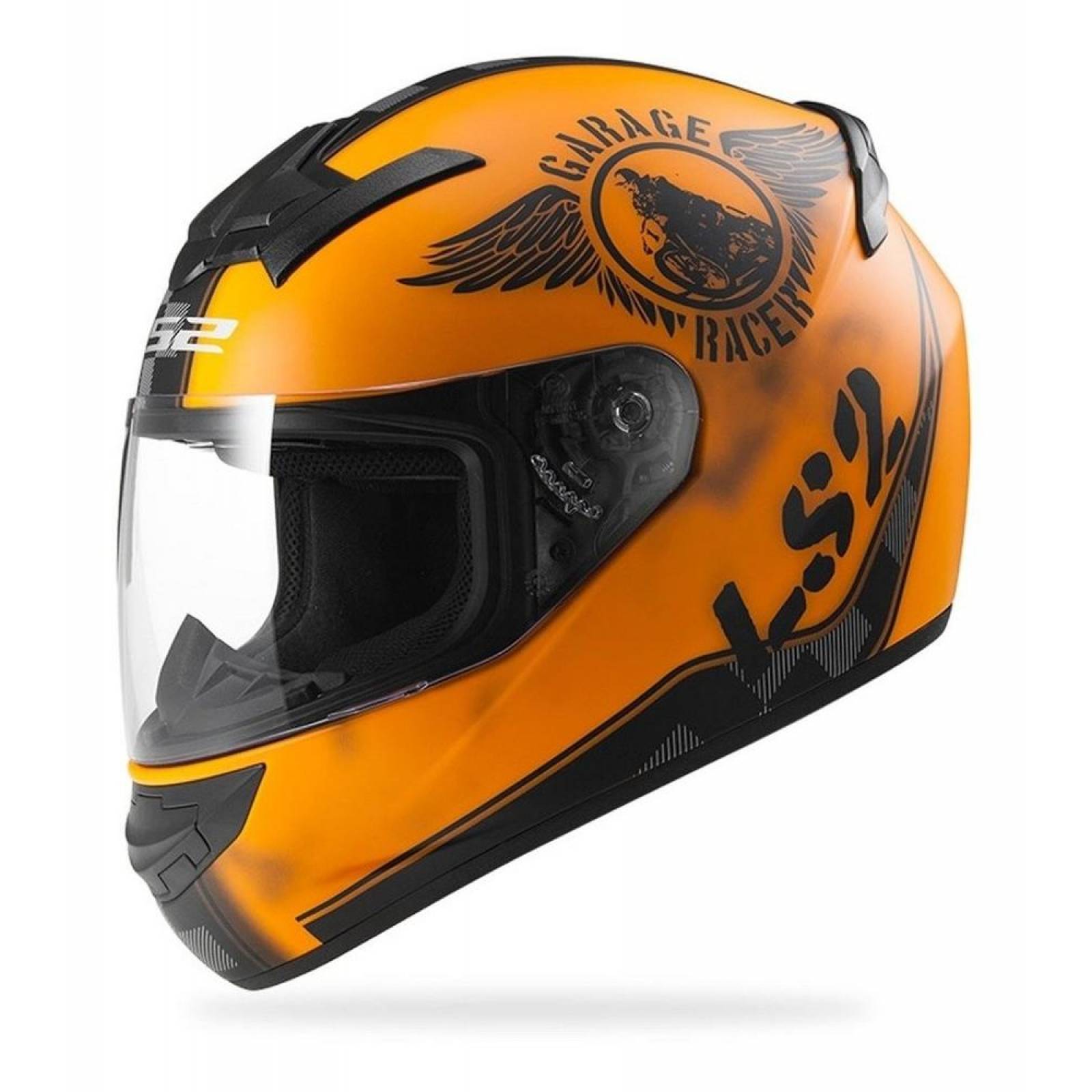Casco Integral LS2 FF352 Rookie Fan Road Naranja Mate 