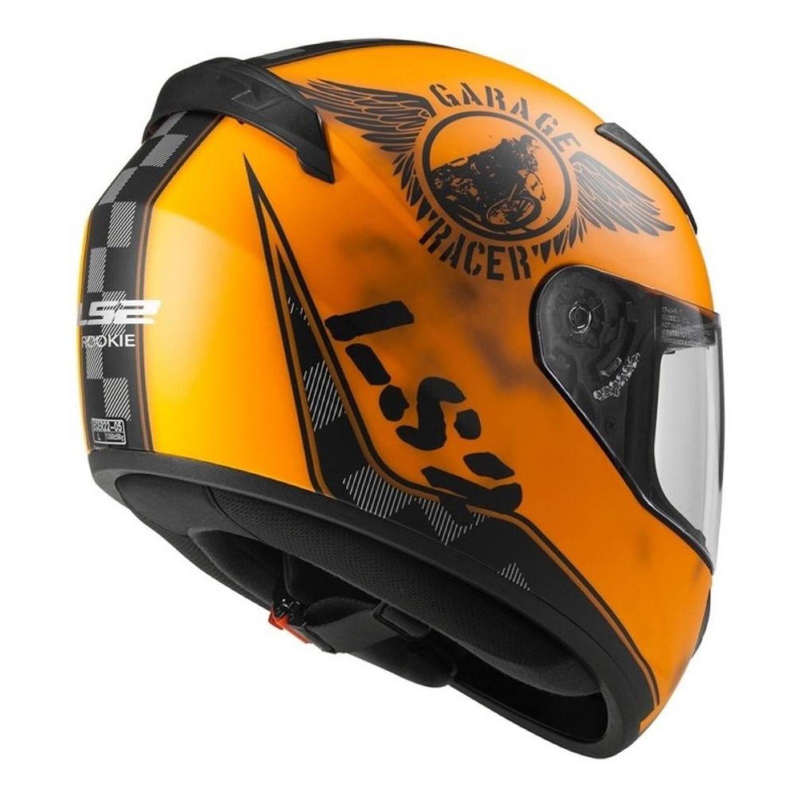 Casco Integral LS2 FF352 Rookie Fan Road Naranja Mate 