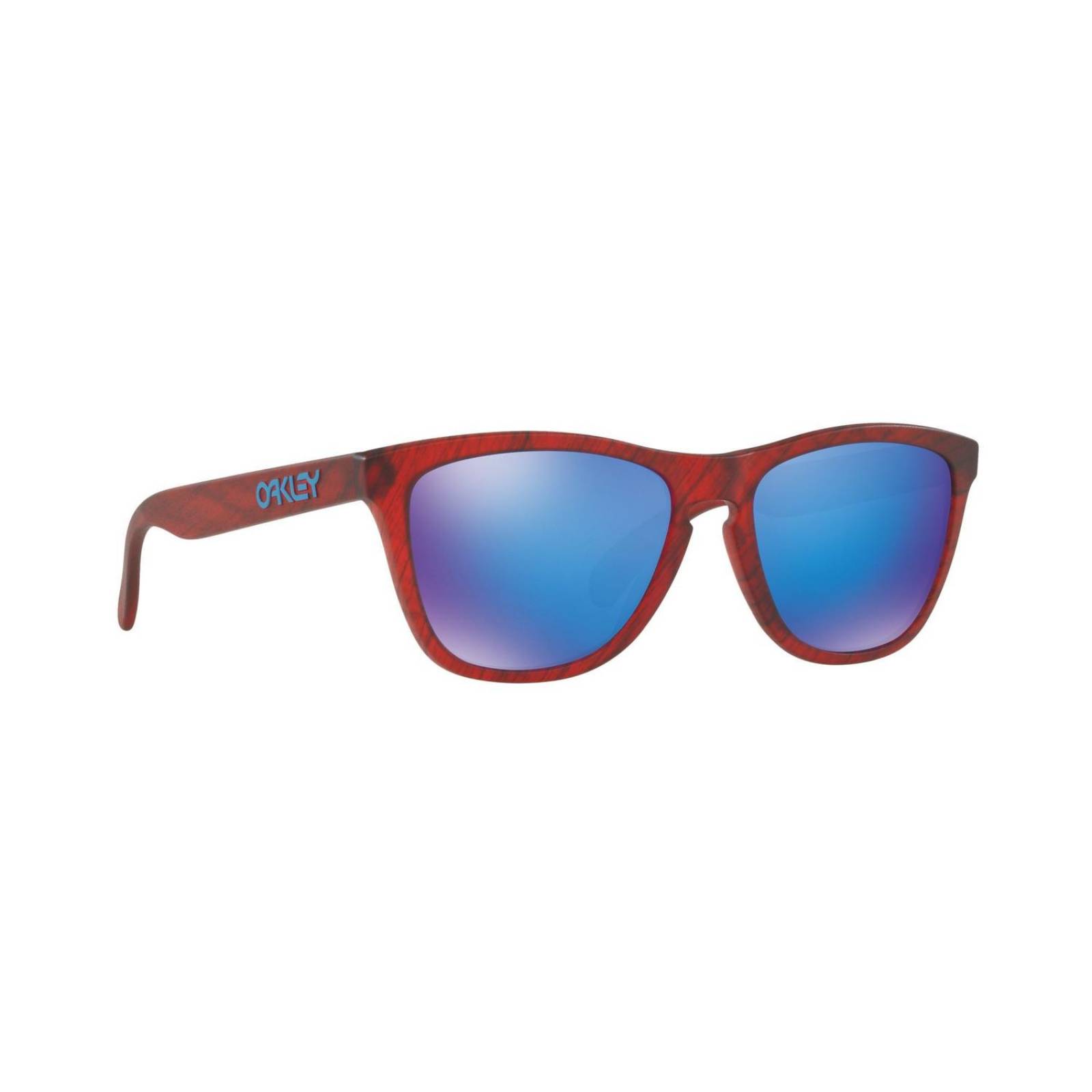 Lentes Oakley Frogskins Matte Red Woodgrain / Sapphire Iridium Driftwood OO9013-B7