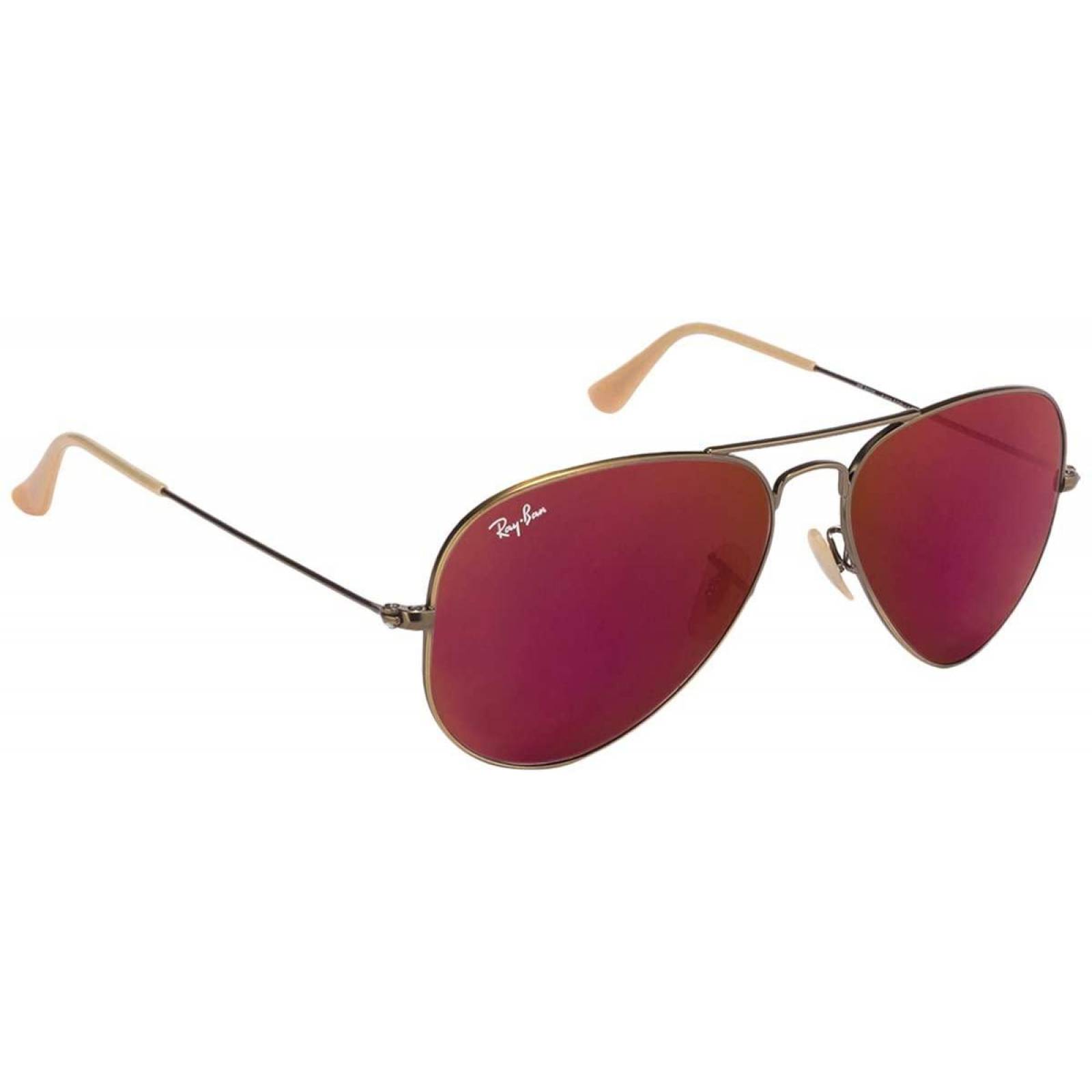 Ray Ban Aviator 3025 167/2K Brushed Bronze/ Red Mirror Flash 