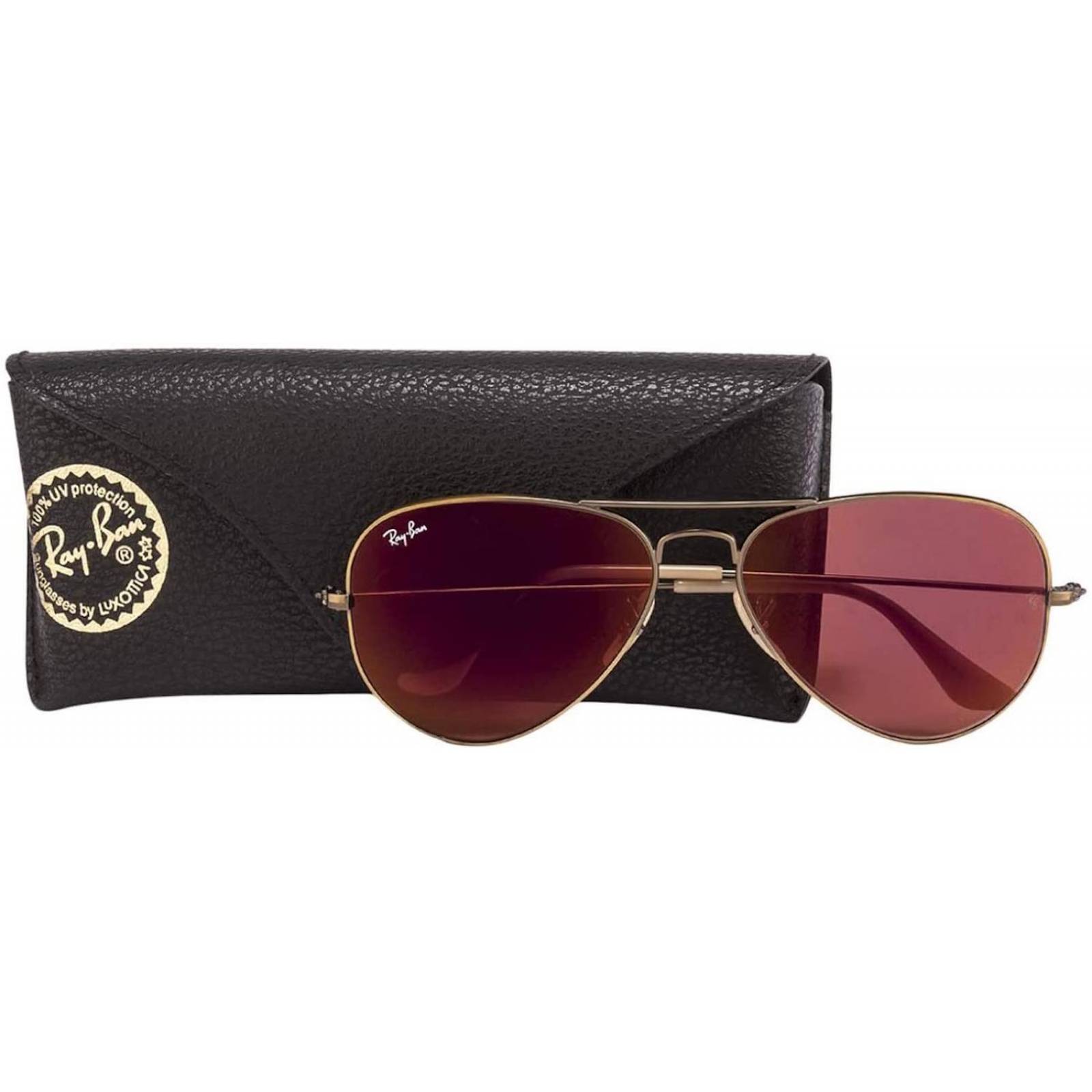 Ray Ban Aviator 3025 167/2K Brushed Bronze/ Red Mirror Flash 