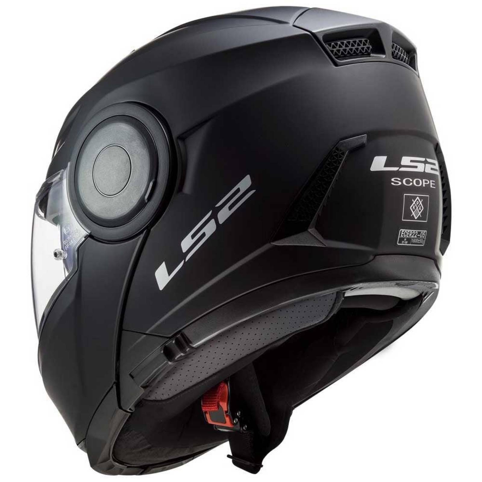 Casco Abatible Modular LS2 FF902 Scope Solid - Negro Mate