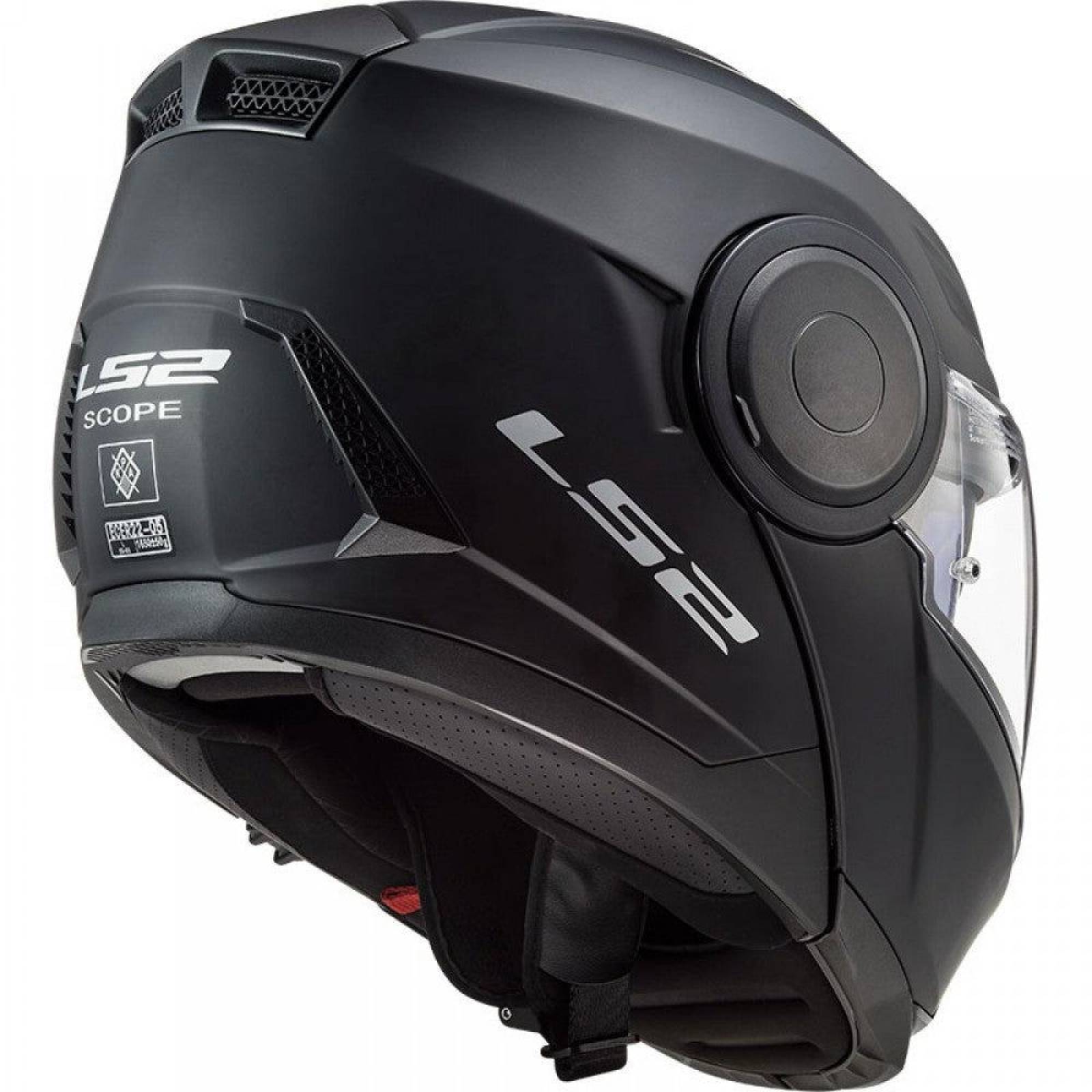 Casco Abatible Modular LS2 FF902 Scope Solid - Negro Mate