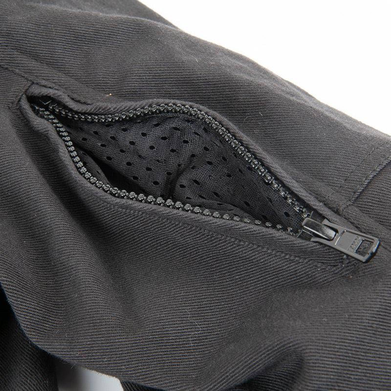 Chamarra Moto Joe Rocket Luna Waxed Canvas Negra para Mujer 