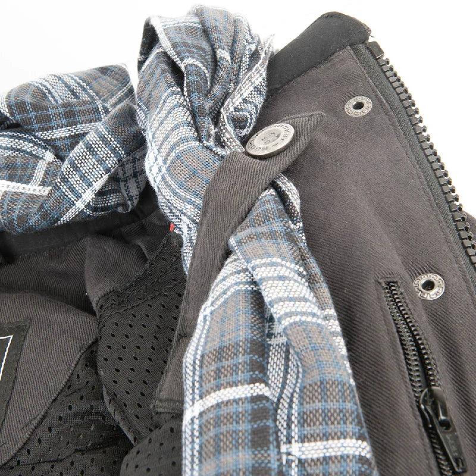 Chamarra Moto Joe Rocket Luna Waxed Canvas Negra para Mujer 