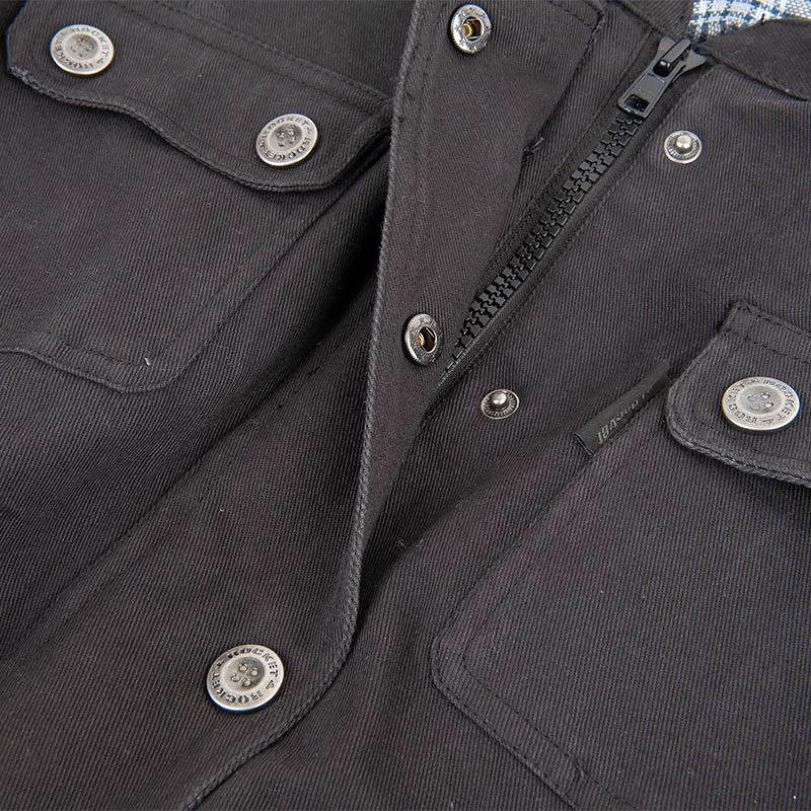 Chamarra Moto Joe Rocket Luna Waxed Canvas Negra para Mujer 