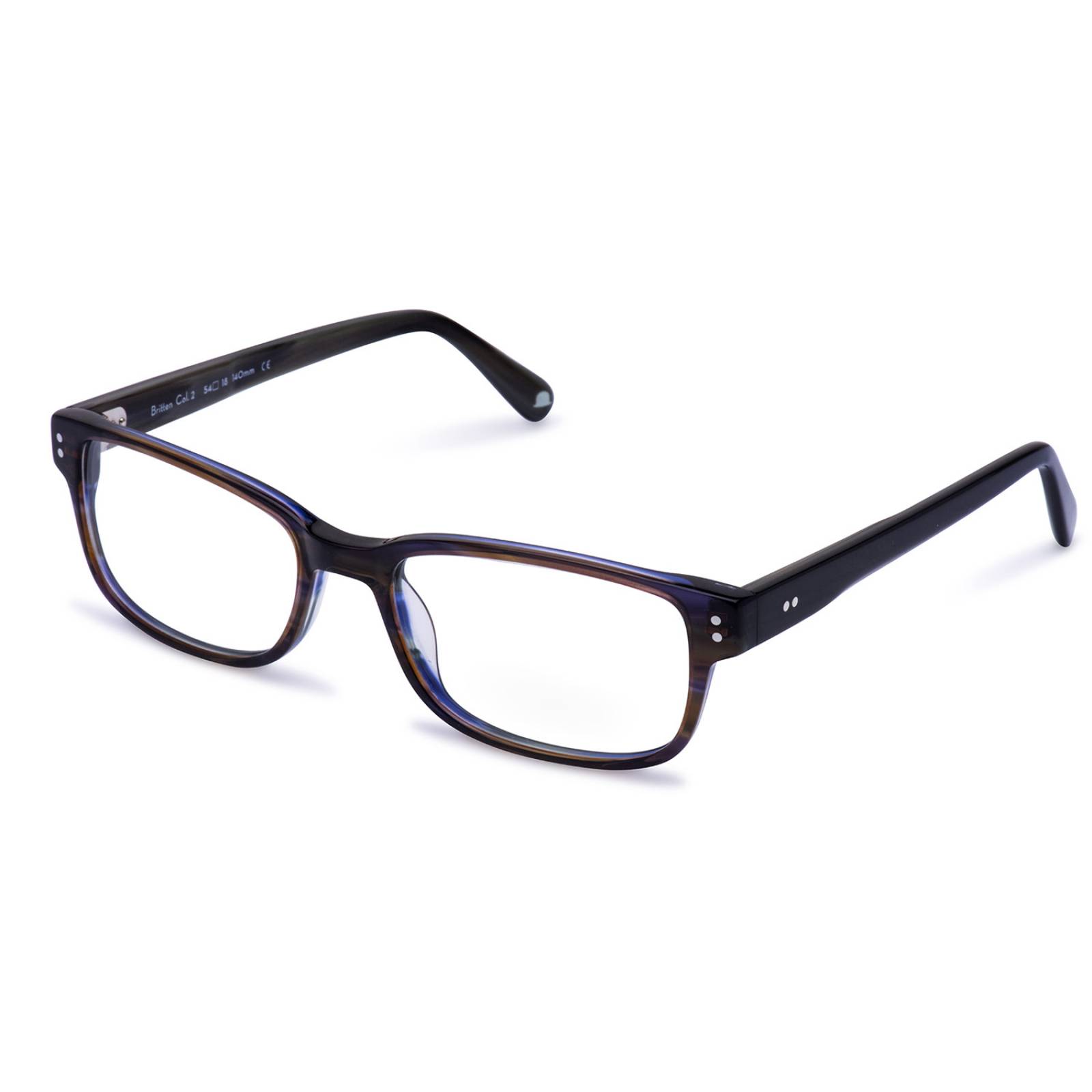 Armazón de lentes oftálmicos Walter y Herbert Britten Café obscuro con tonos azulados