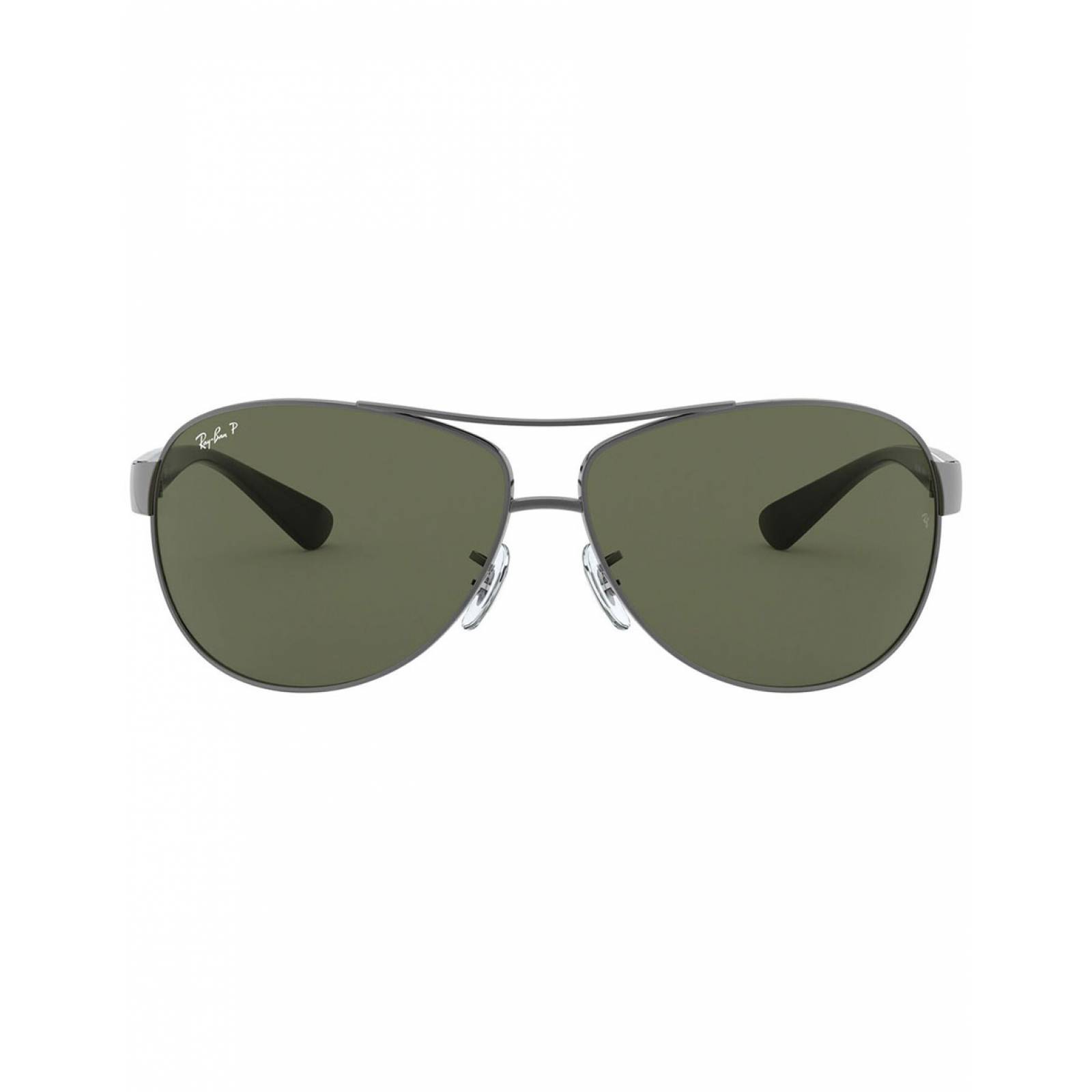 Lente De Sol Ray Ban Polarizado Rb3386 004/9A Plata/ Lente Verde