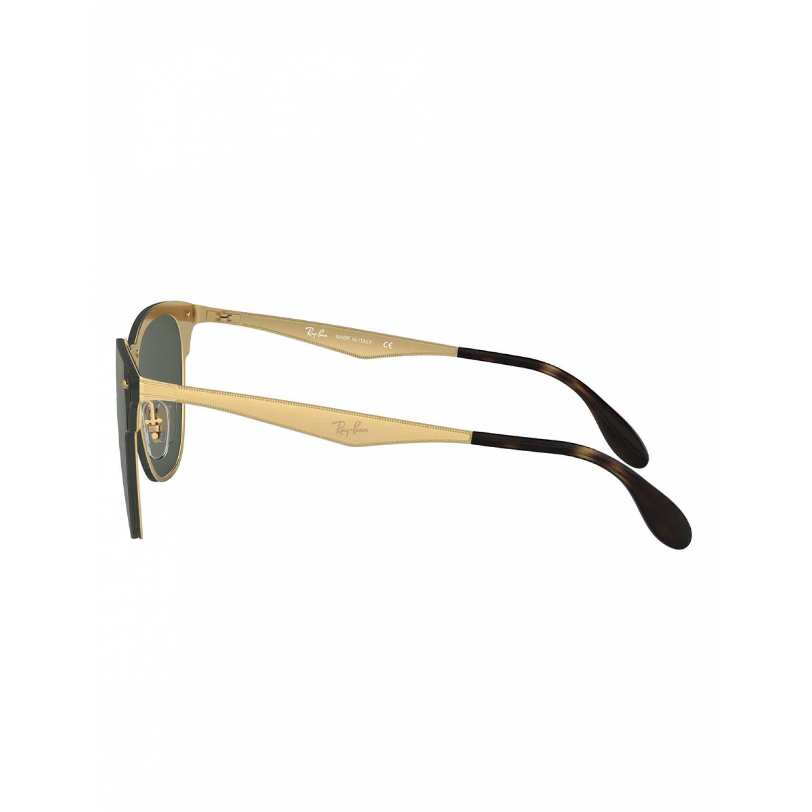 Lentes De Sol Ray Ban Blaze Clubmaster Rb3576N 043/71 47Mm G15 Dorado/Negro
