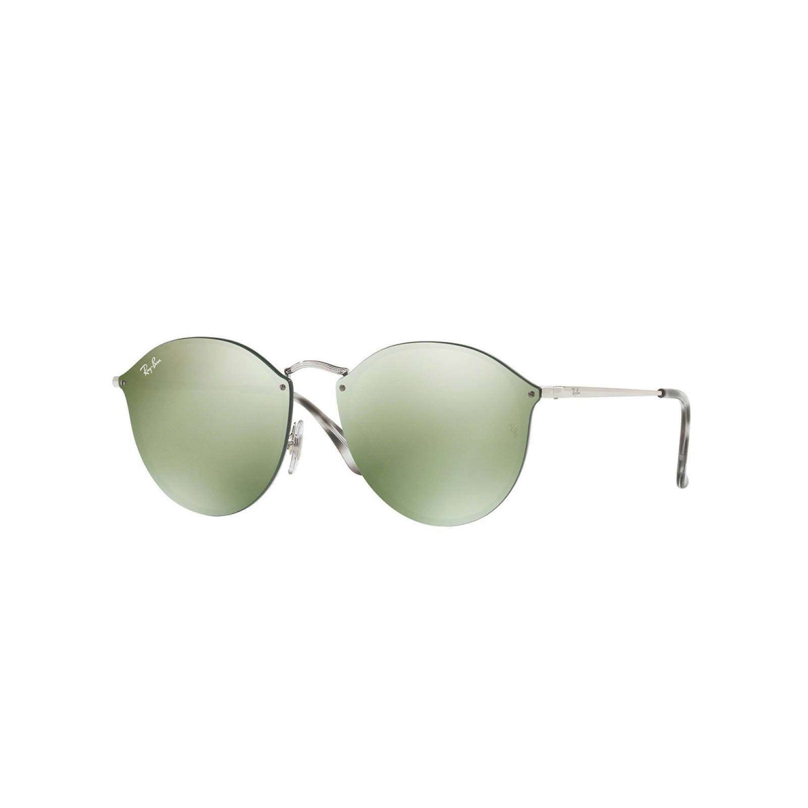 Lentes De Sol Ray Ban Blaze Round Rb3574N 003/30 59Mm Plata Verde