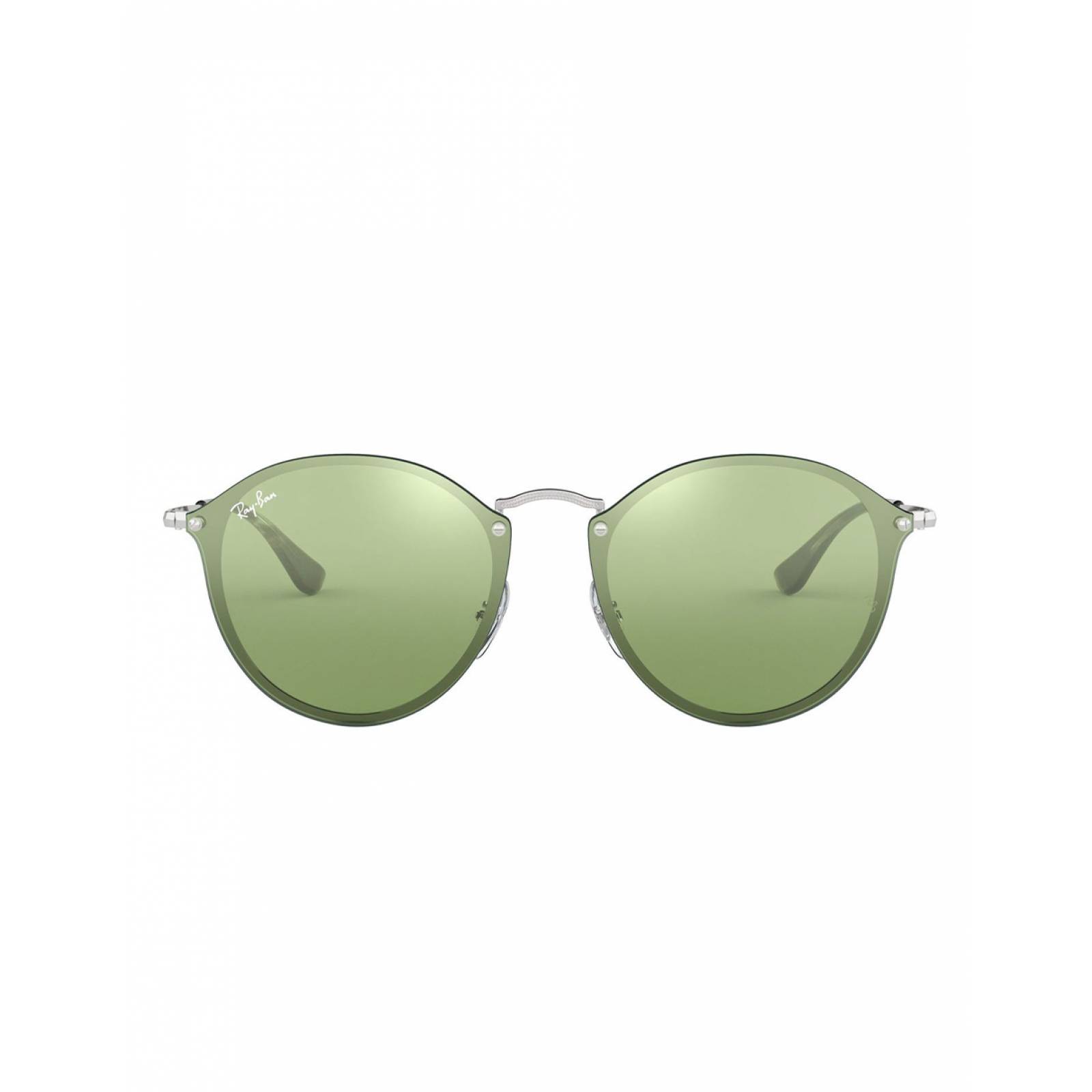 Lentes De Sol Ray Ban Blaze Round Rb3574N 003/30 59Mm Plata Verde