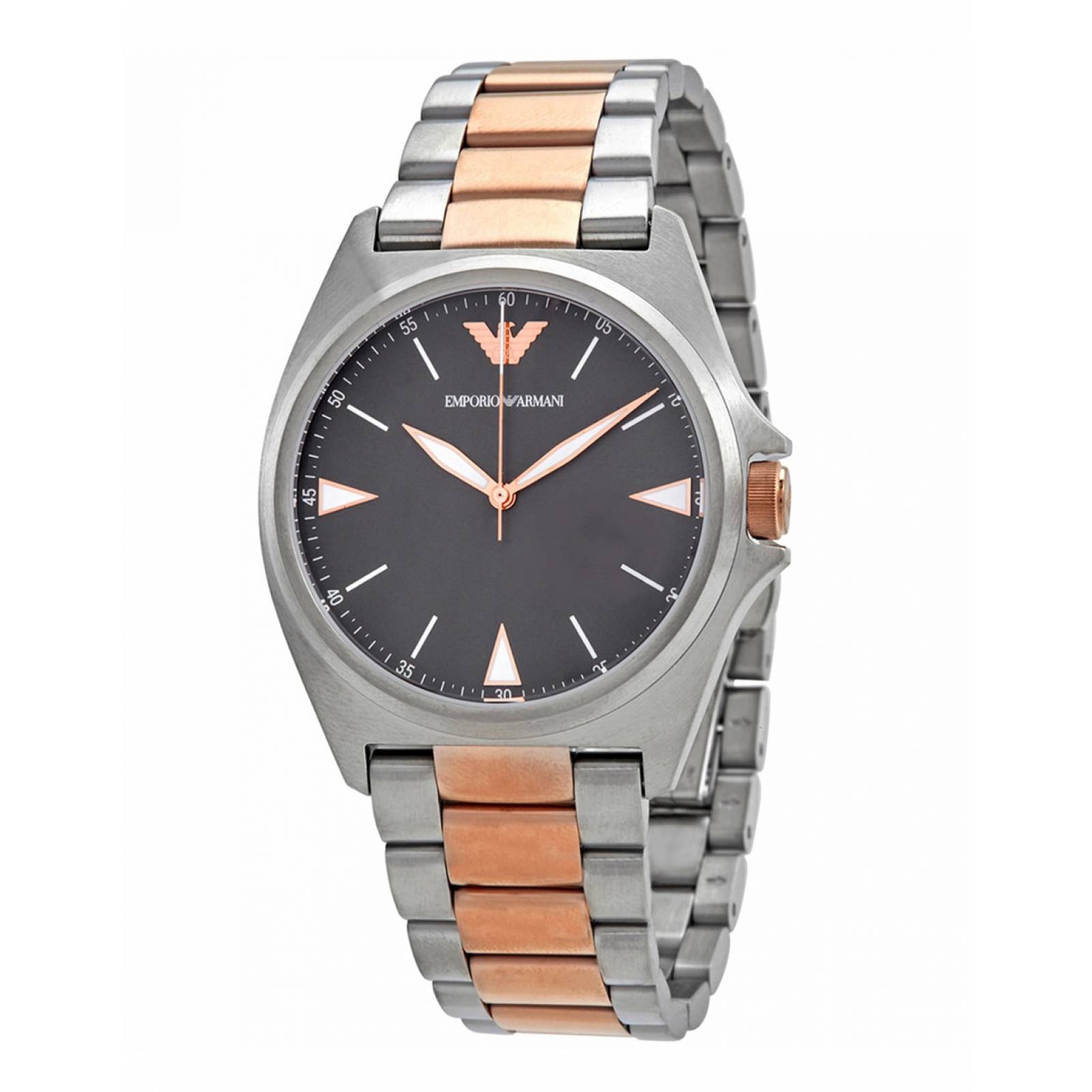 RELOJ EMPORIO ARMANI AR11256 CABALLERO PLATEADO CON ORO ROSA