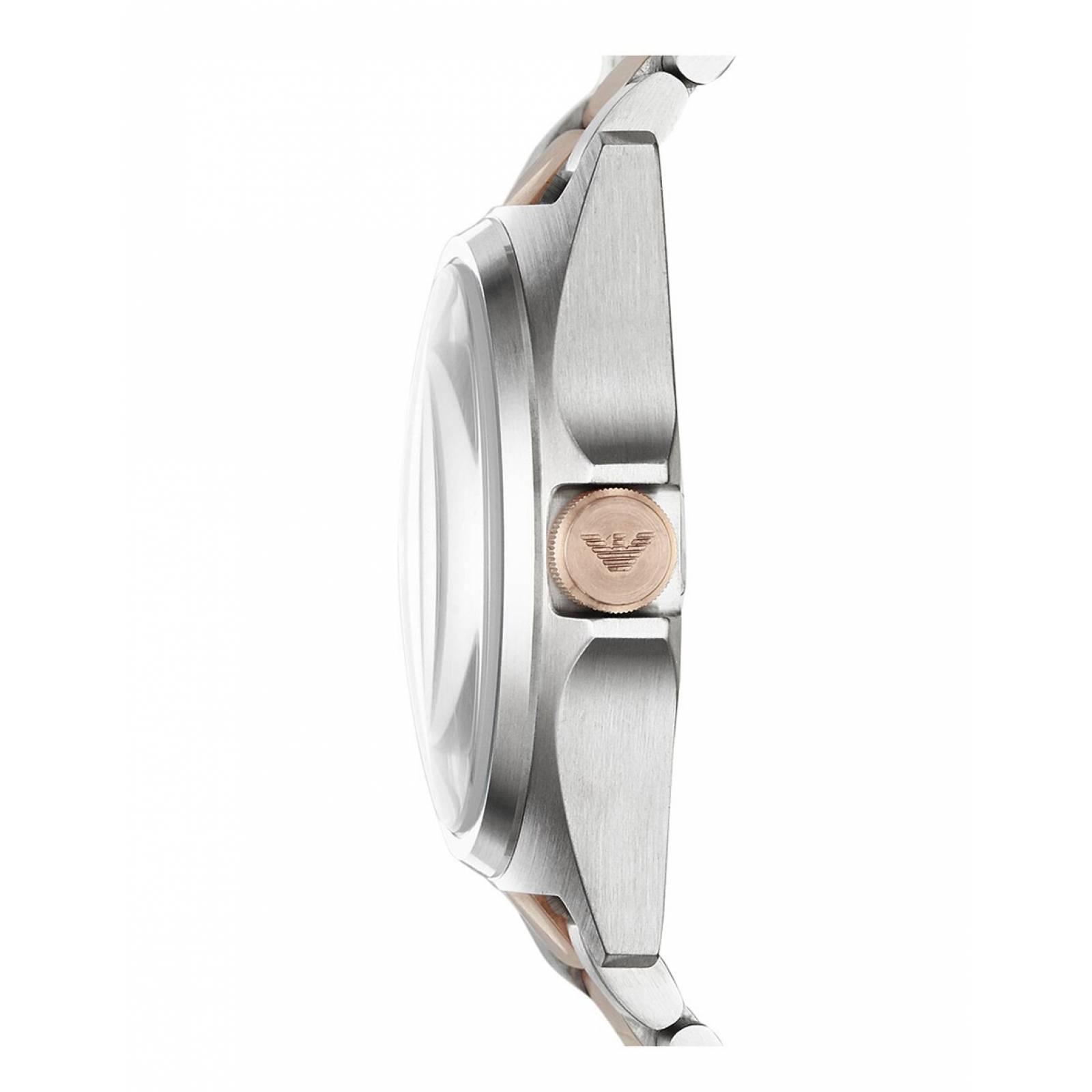 RELOJ EMPORIO ARMANI AR11256 CABALLERO PLATEADO CON ORO ROSA