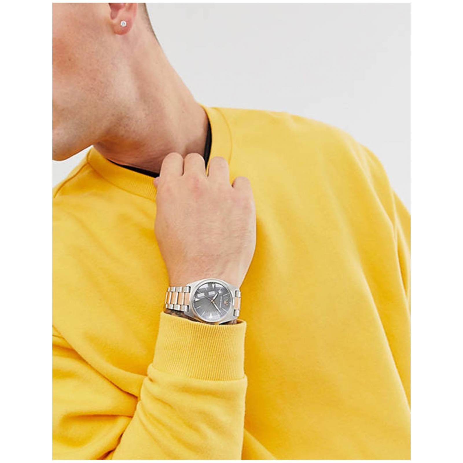 RELOJ EMPORIO ARMANI AR11256 CABALLERO PLATEADO CON ORO ROSA