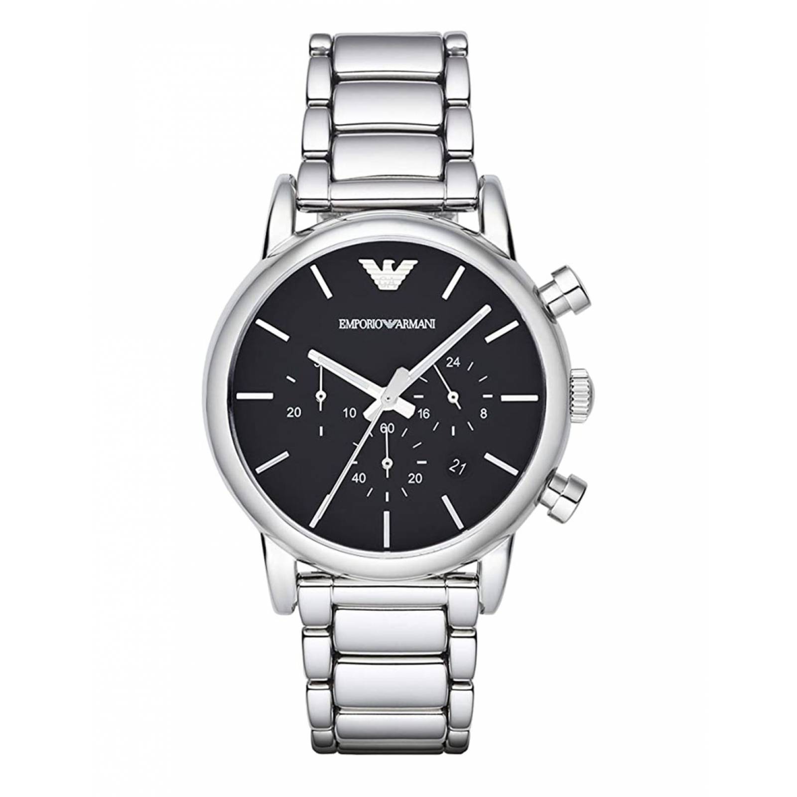 RELOJ EMPORIO ARMANI AR1853 PLATA NEGRO