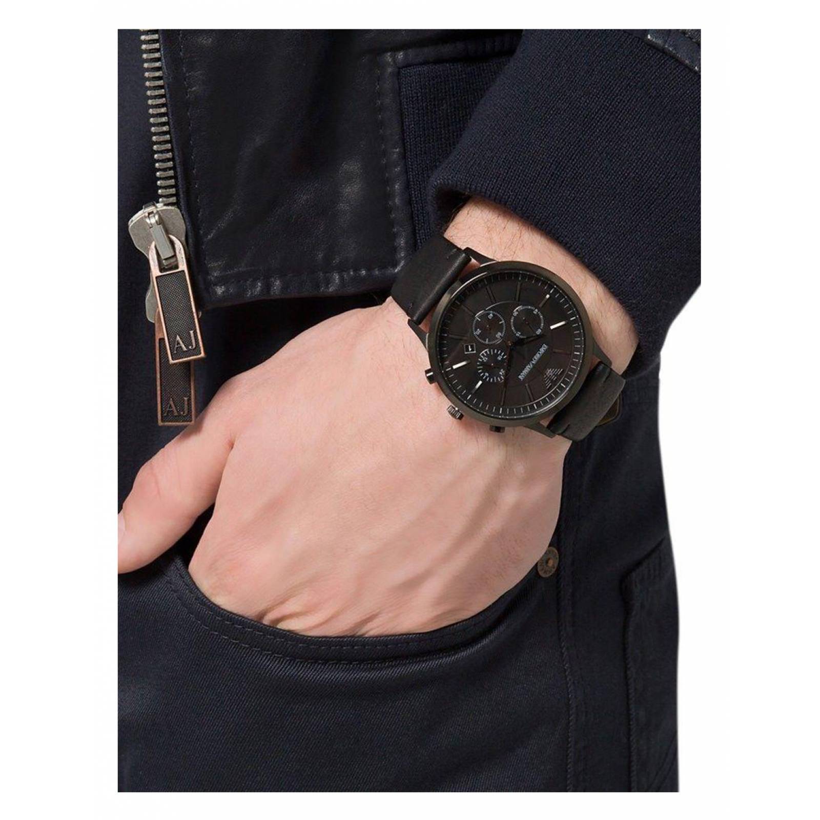 RELOJ EMPORIO ARMANI CABALLERO AR2461 PIEL NEGRO