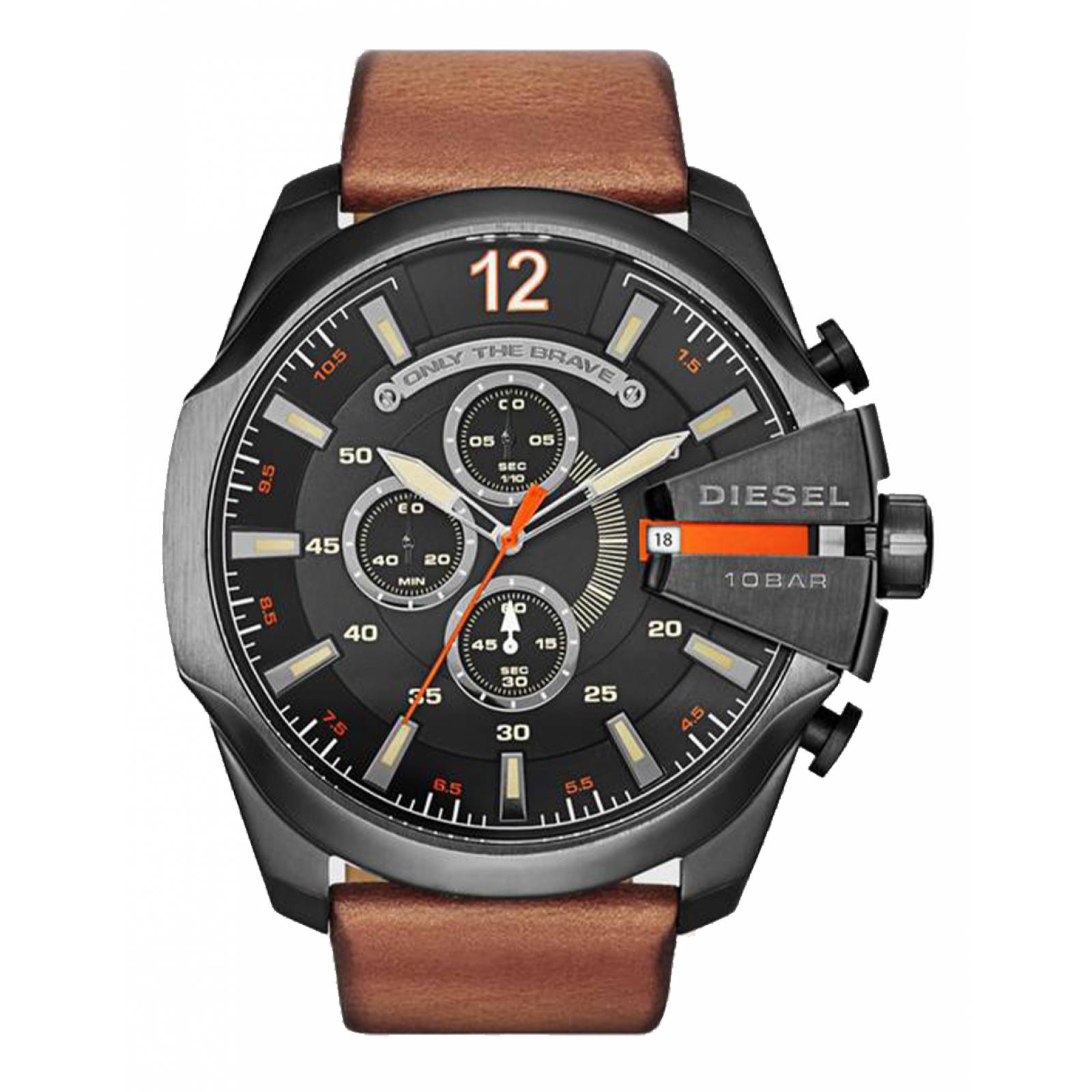 RELOJ DIESEL DZ4343 PIEL CAFE NEGRO