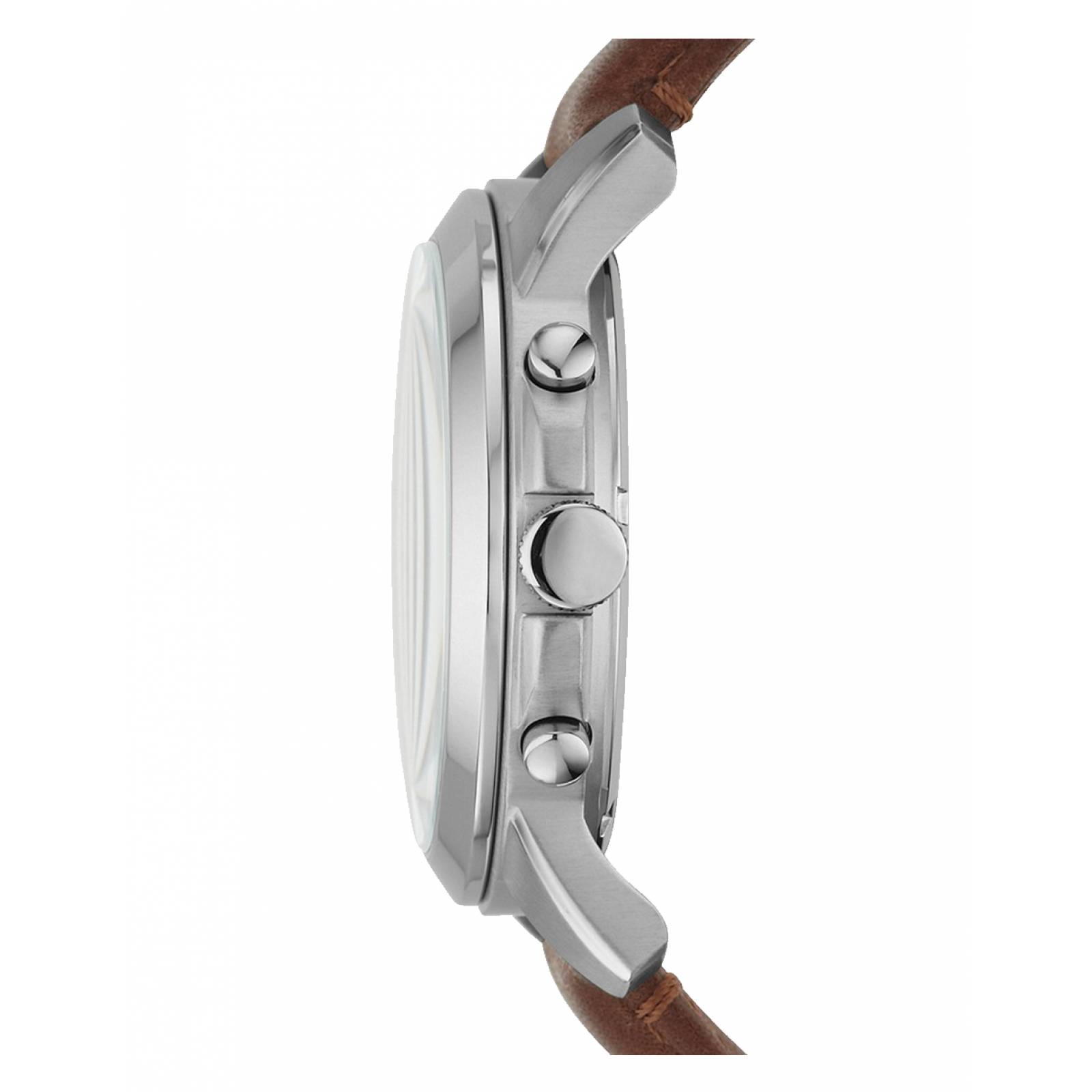 RELOJ FOSSIL FS4813 PIEL CAFE CON PLATA