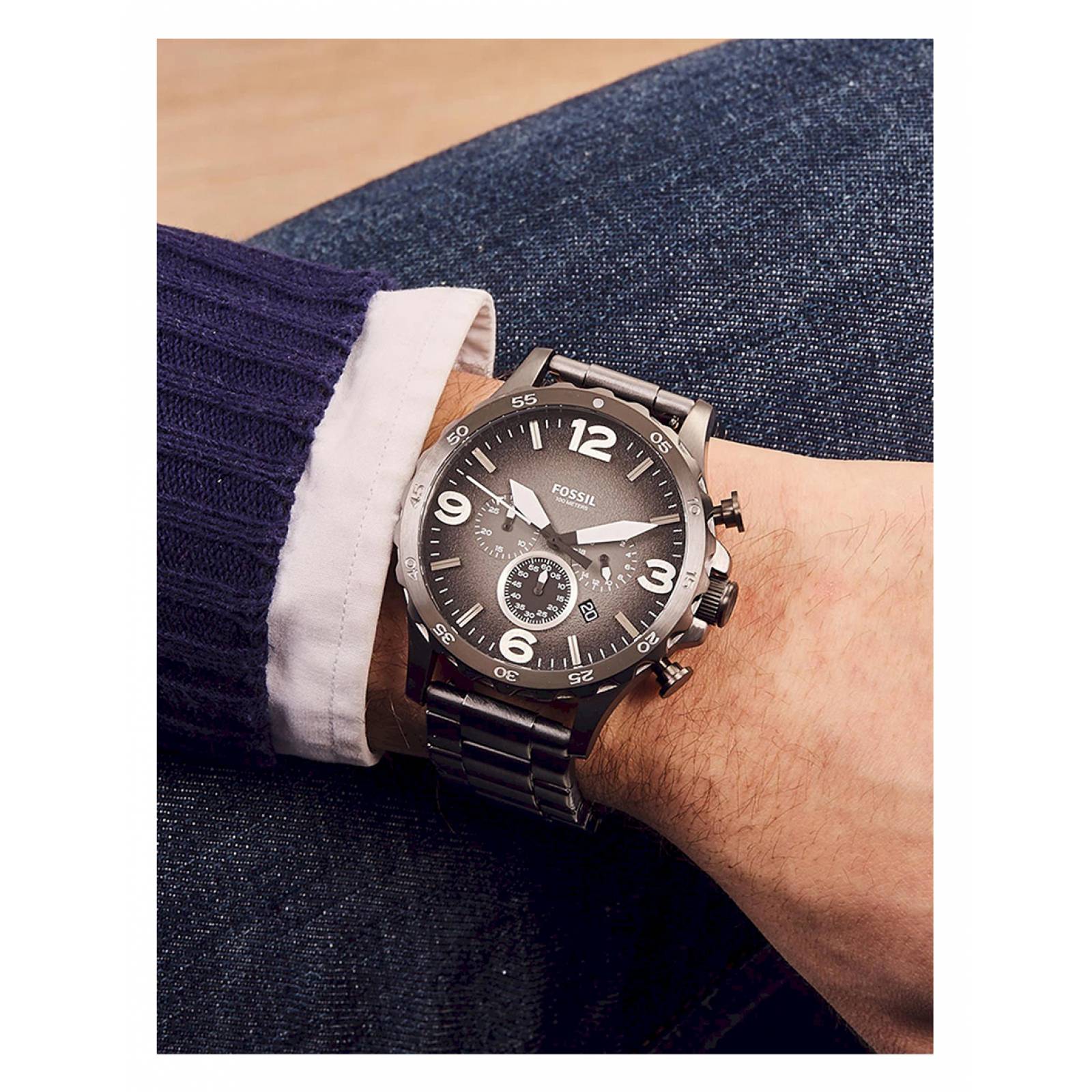 RELOJ FOSSIL CABALLERO JR1437 GRIS