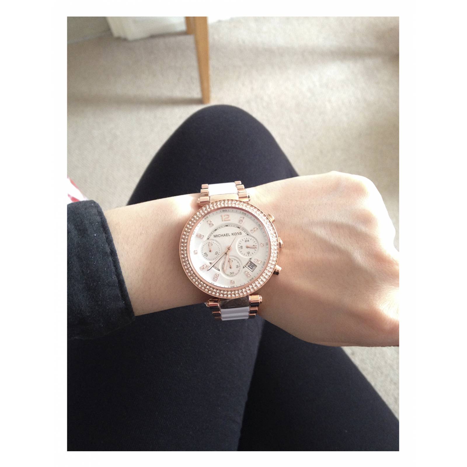 RELOJ MICHAEL KORS DAMA MK5774 ORO ROSA CON BLANCO
