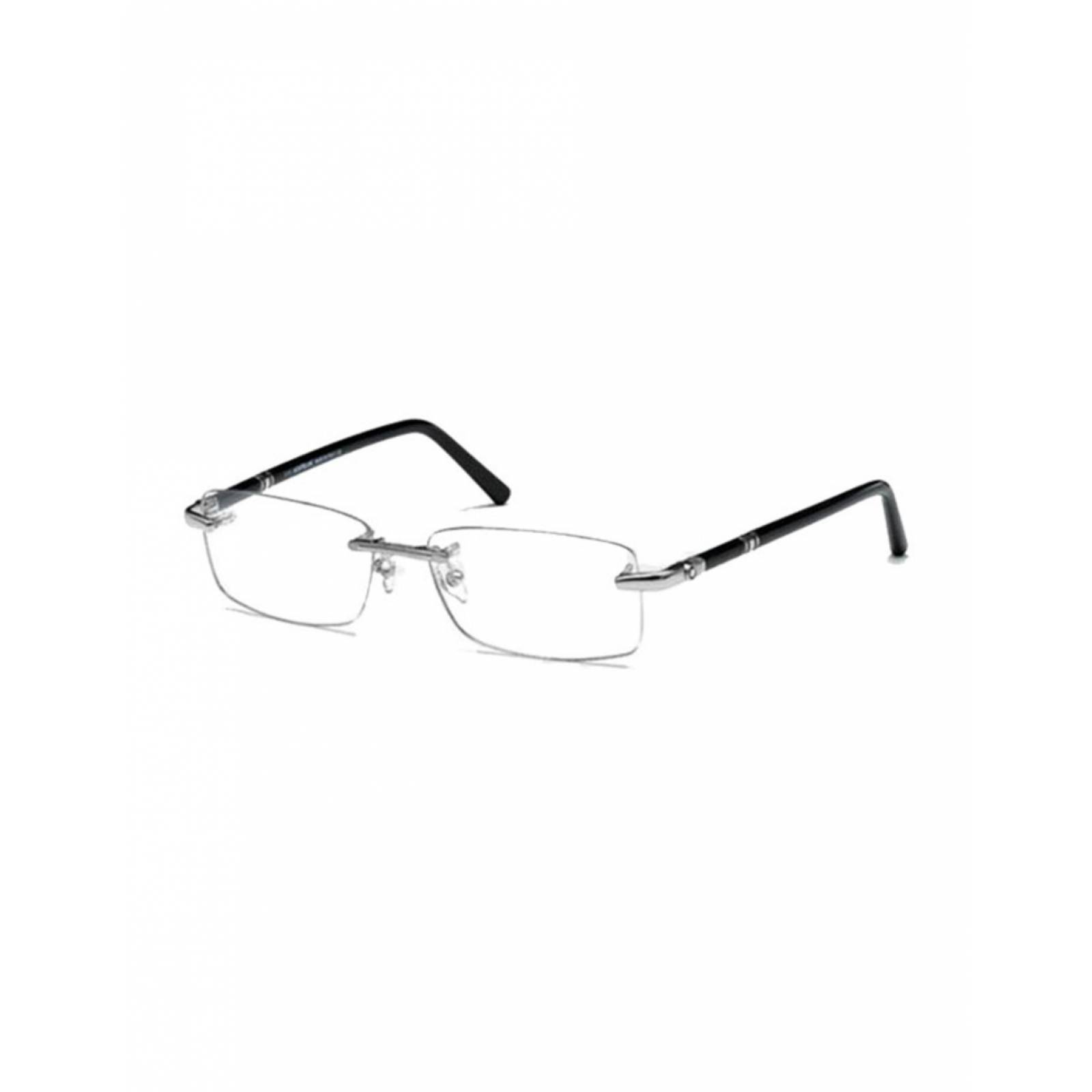 Armazón Oftalmico Mont Blanc Mb0476 016 57Mm Plata Negro
