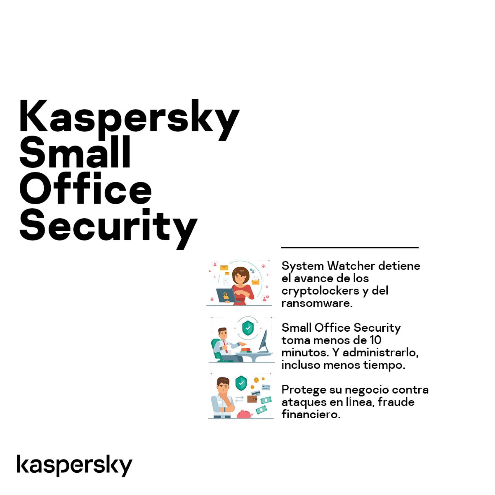 Kaspersky Small Office Security 10 Disp, 1 Server, 1año