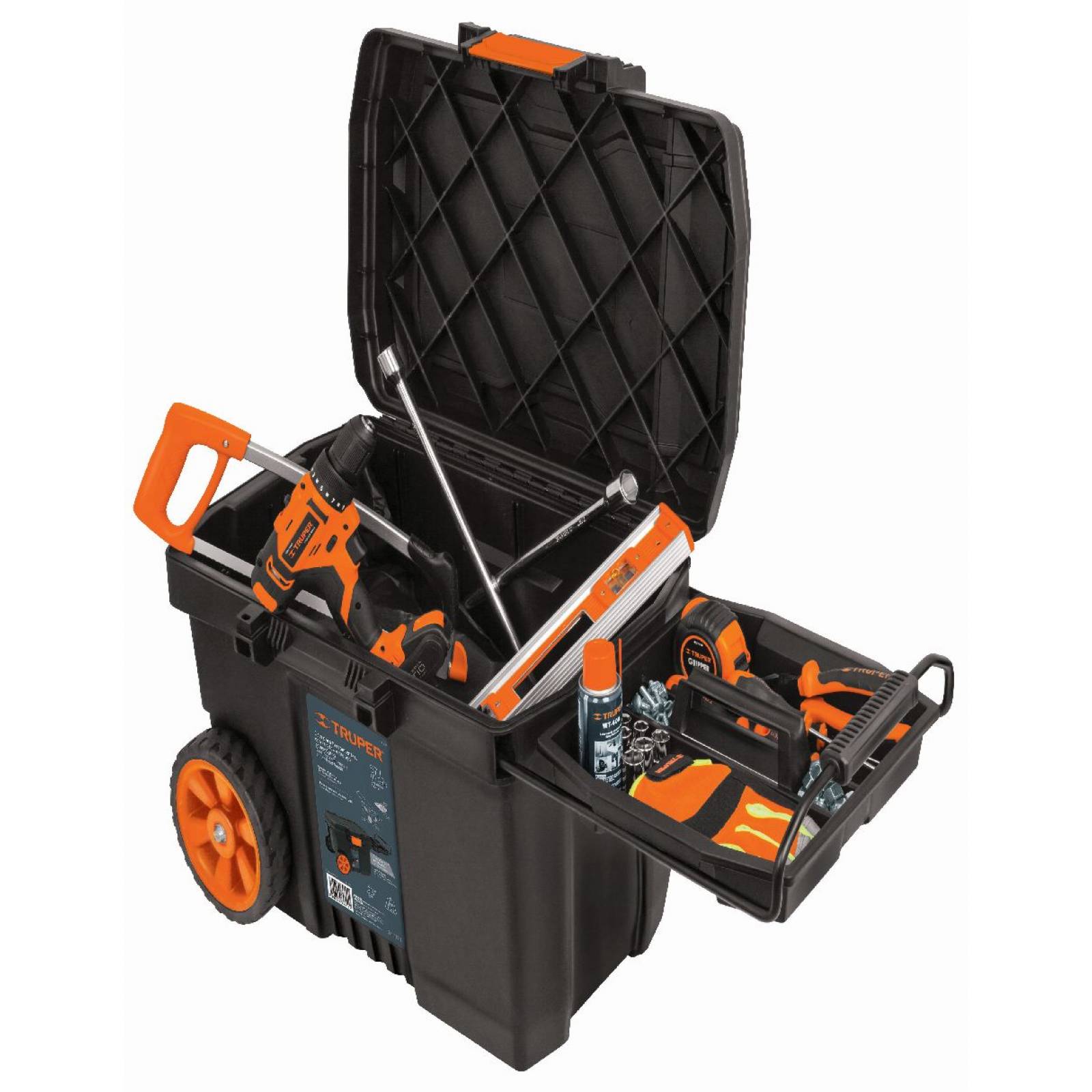 Truper10902Caja herramienta plástica 23 con ruedas