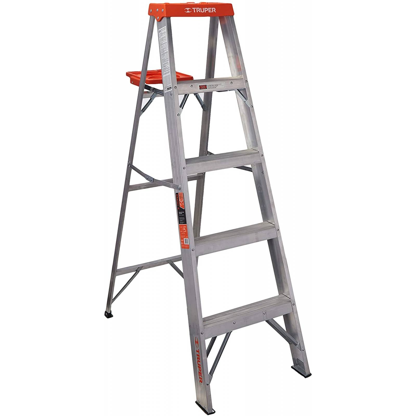 Escalera de tijera tipo ll 4 escalones y bandeja EST-24 Truper