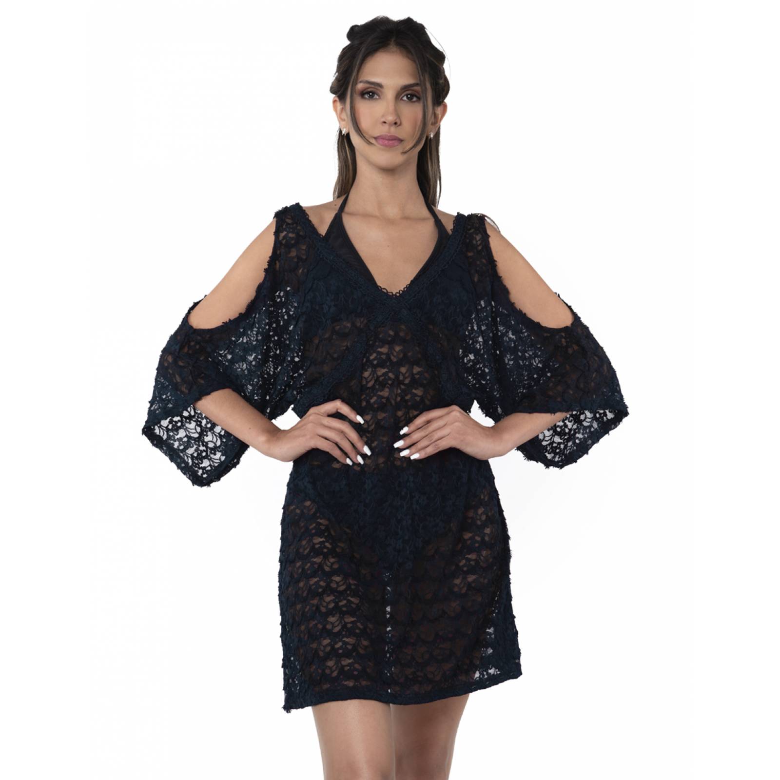 Salida de Playa para Mujer Vestido de Playa de Encaje Cómodo y Fresco Marca Relax Beach Modelo 1804 590