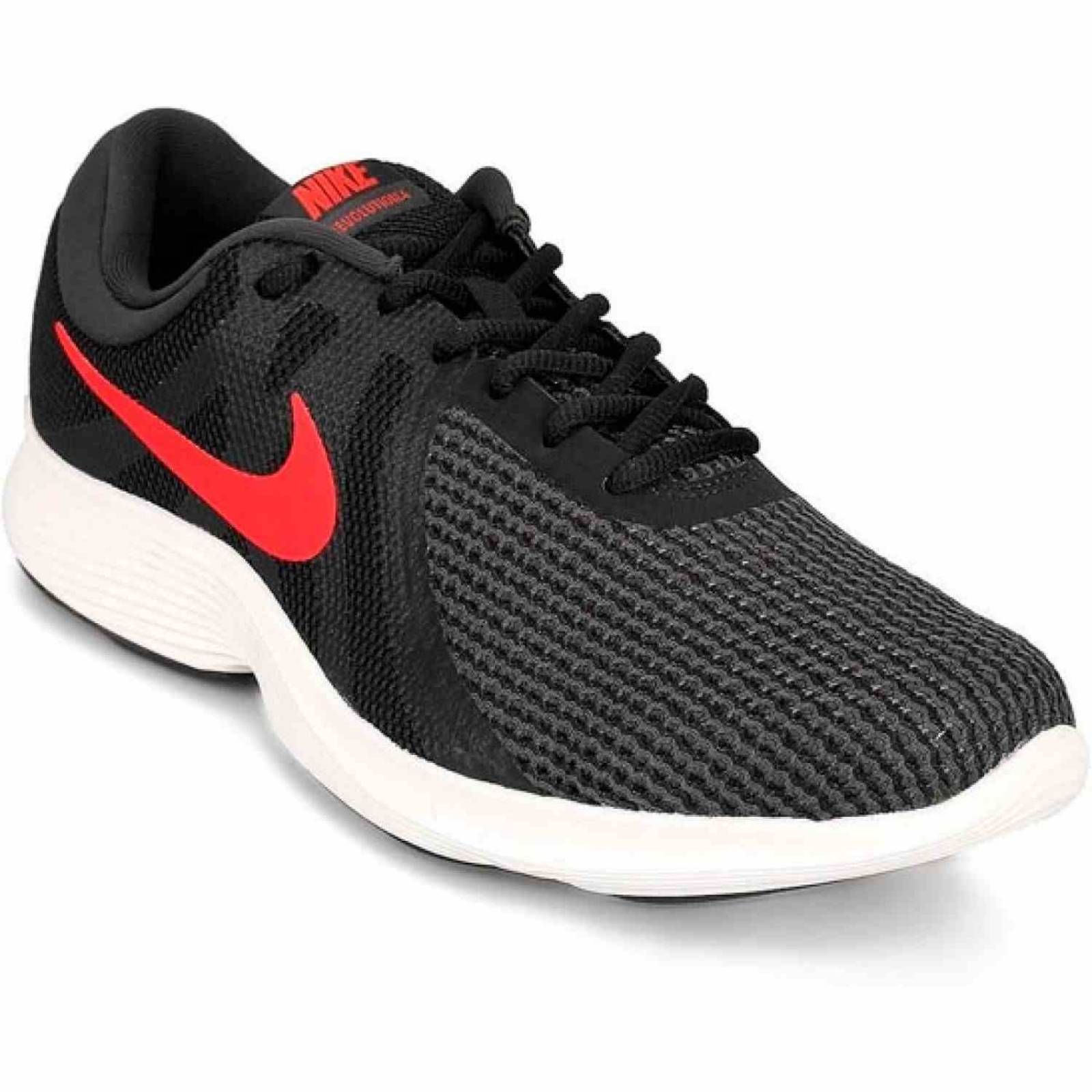 TENIS NIKE REVOLUTION 4 HOMBRE NEGRO RUNNING GYM