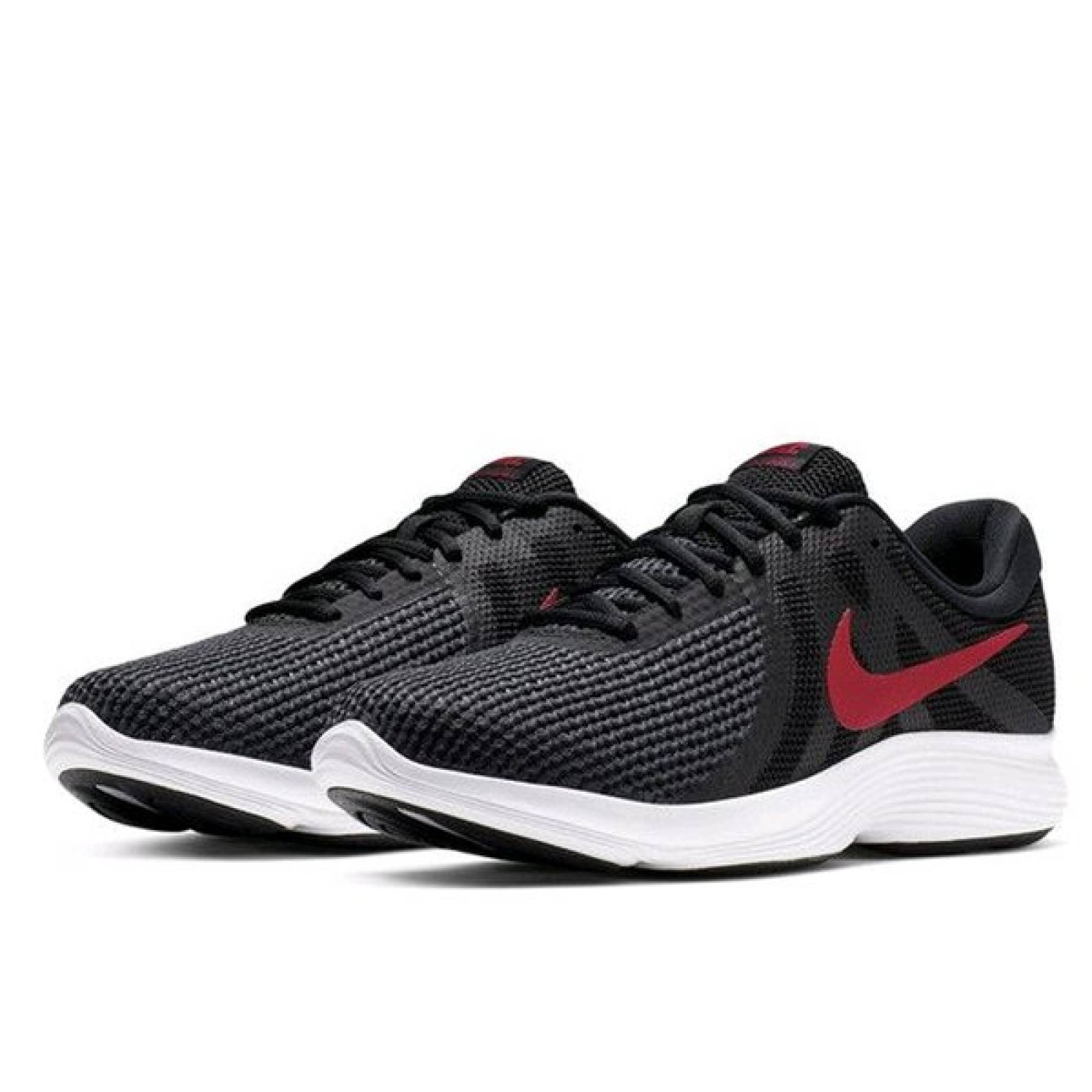 TENIS NIKE REVOLUTION 4 HOMBRE NEGRO RUNNING GYM