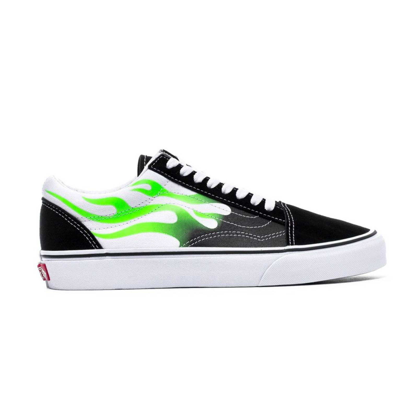 Tenis Vans Old Skool flame hombre flamas skate casual