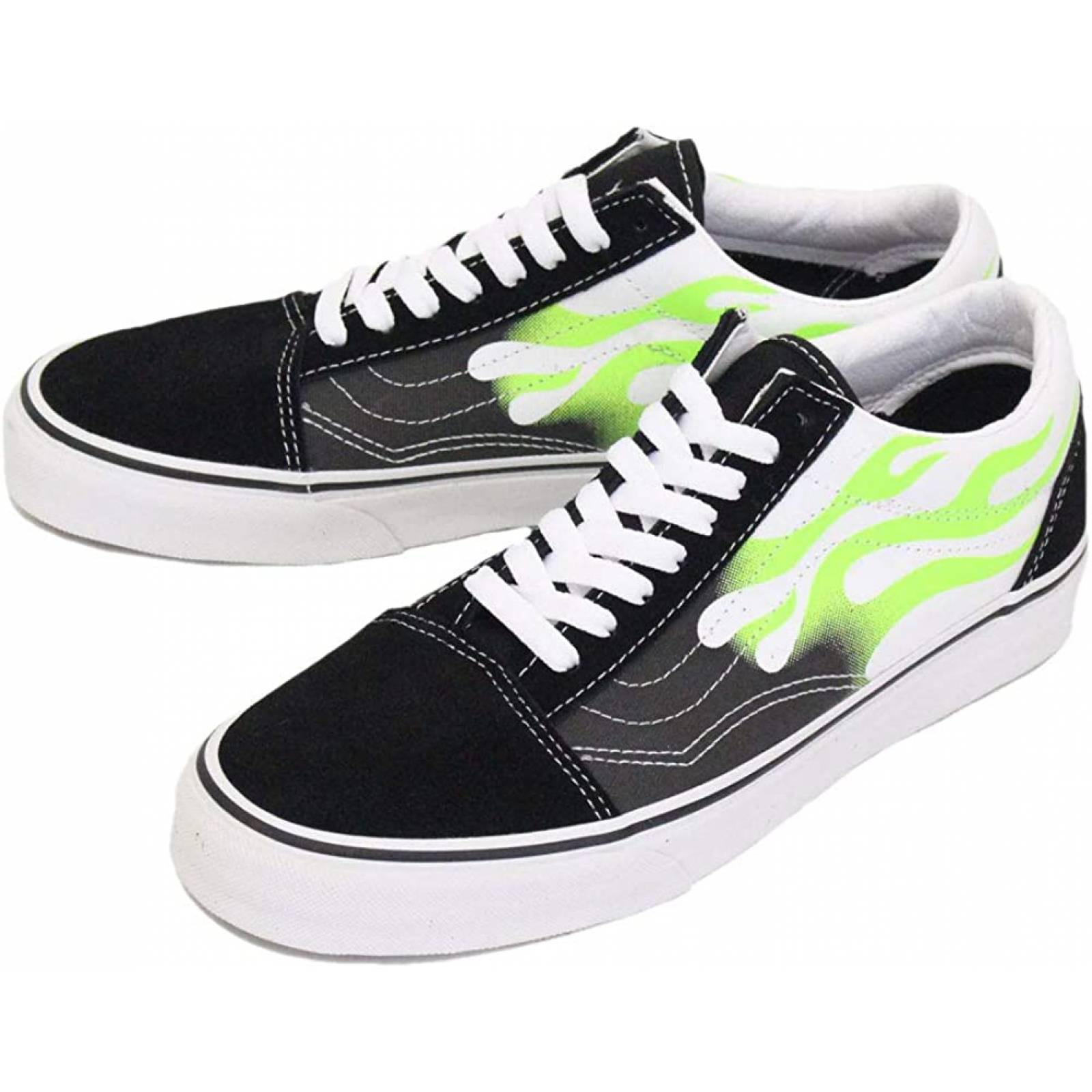 Tenis Vans Old Skool flame hombre flamas skate casual