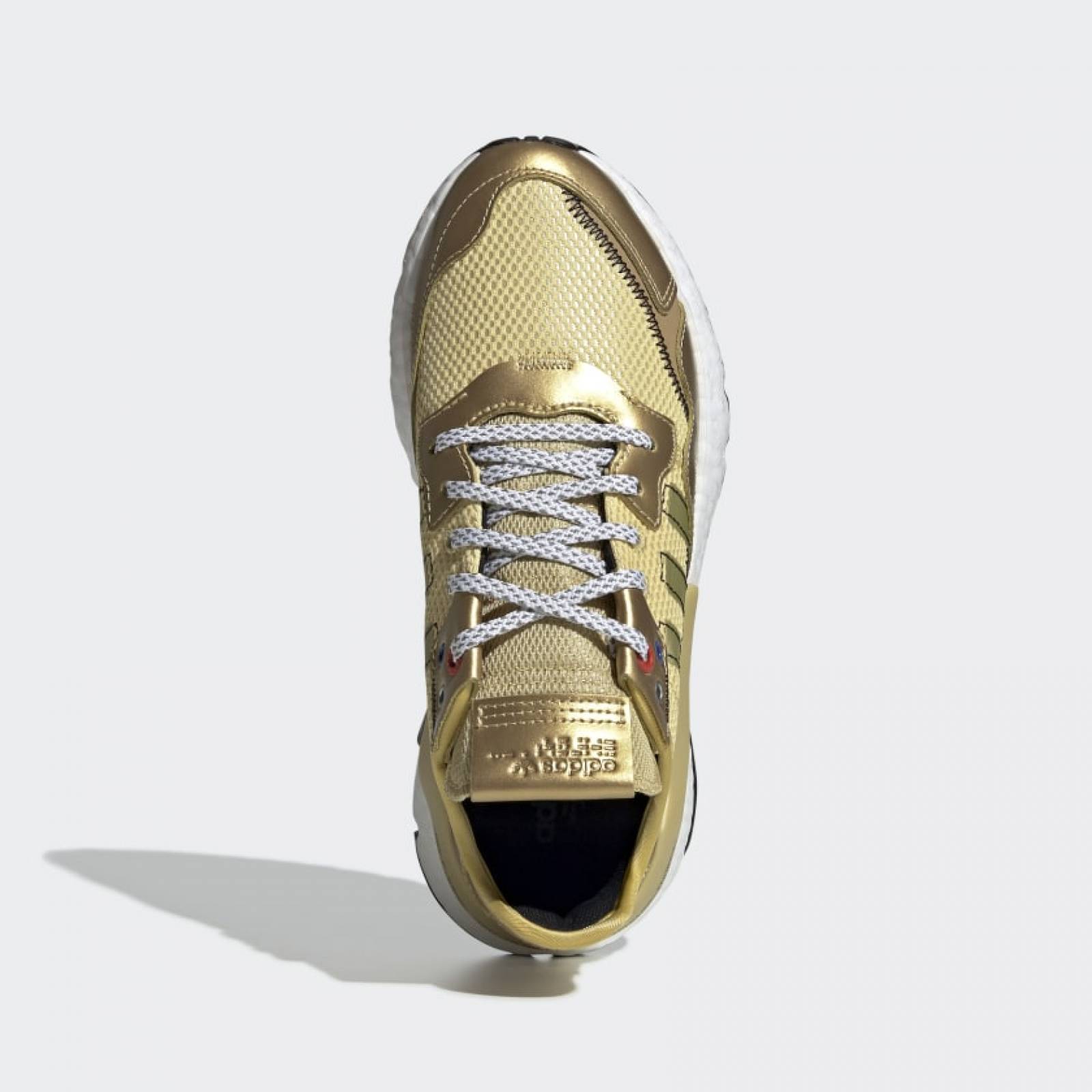 Tenis Adidas Nite Jogger Mujer Oro Reflejante Running