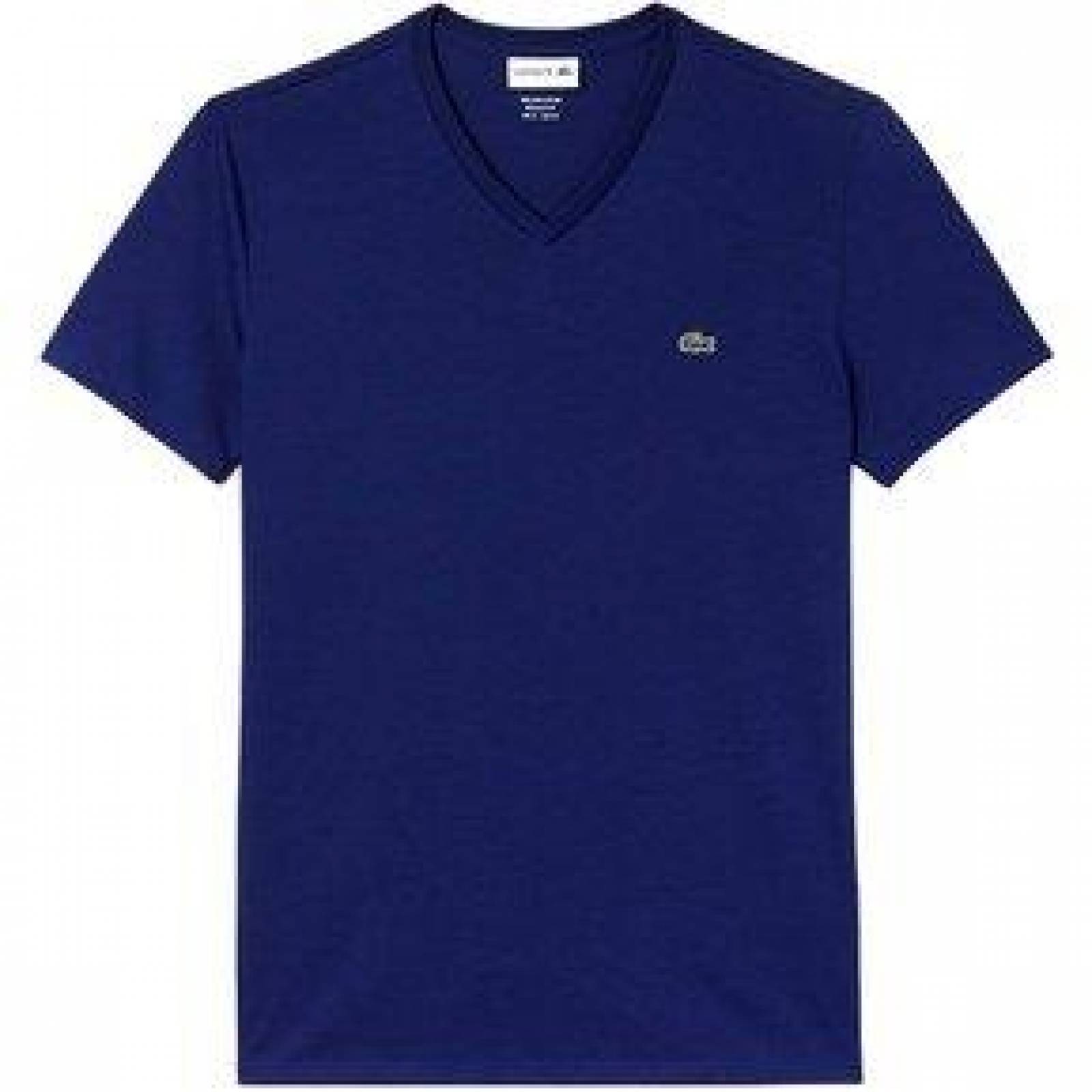 Camiseta Lacoste Cuello V Algodón Pima Hombre T. Extras