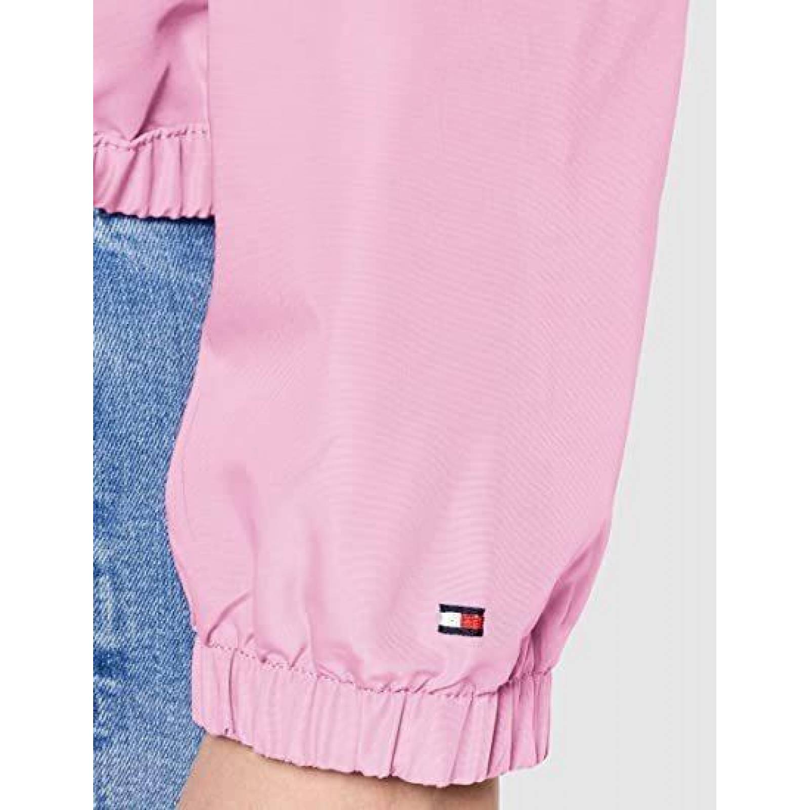 Impermeable Tommy Hilfiger Rosa Mujer Lluvia Rompevientos 