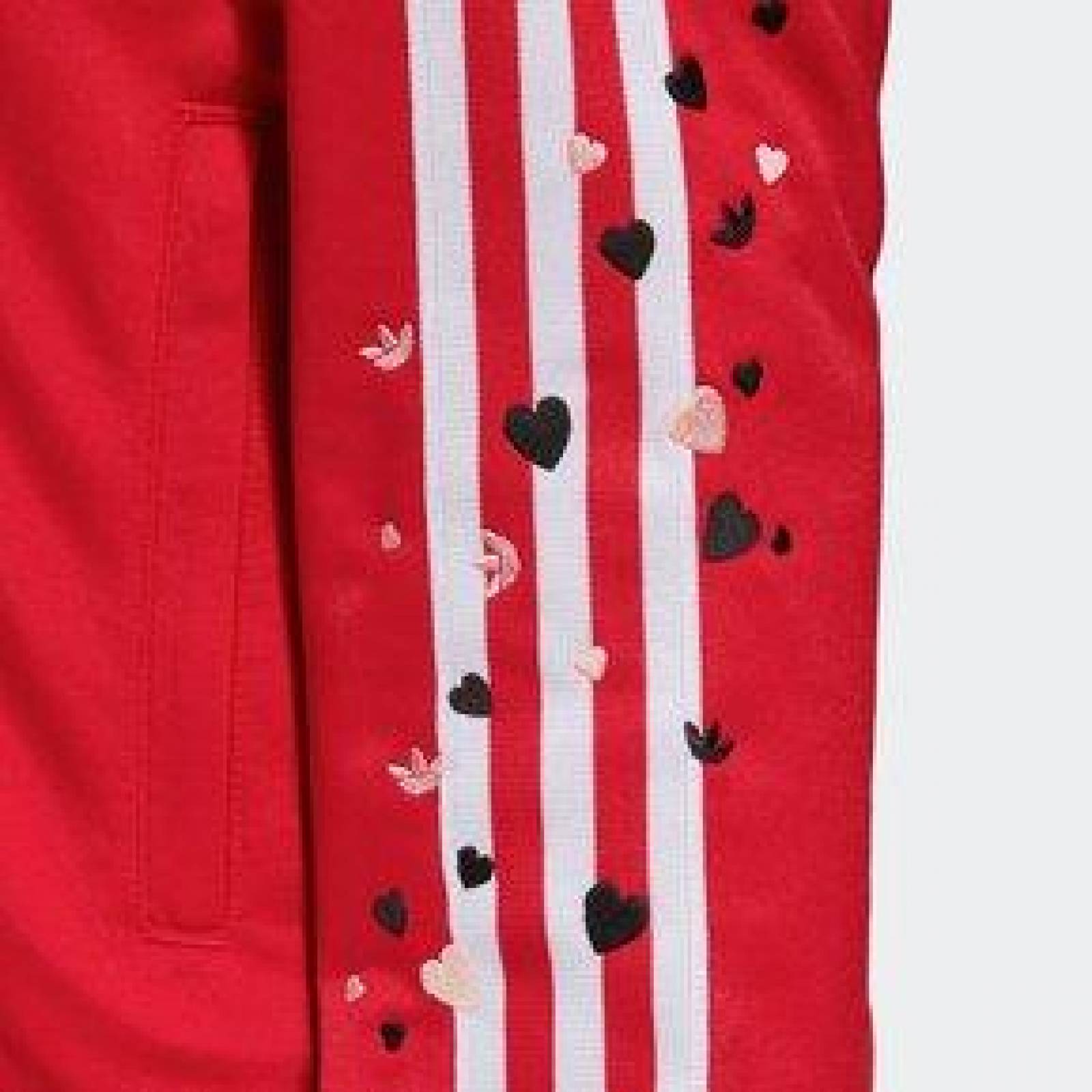 Chamarra adidas Originals Mujer Scarlet 3 Franjas Corazones 