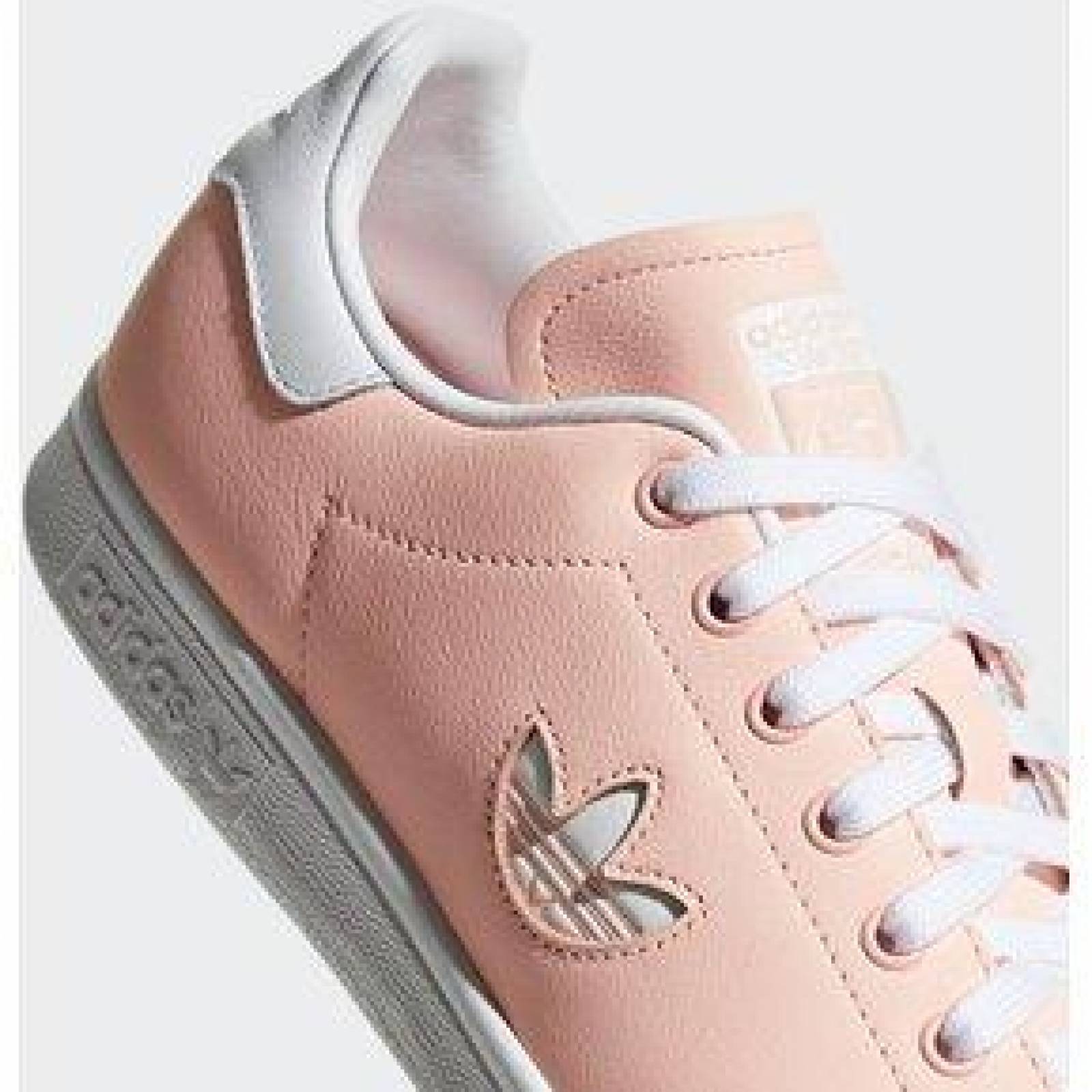 Tenis Adidas Originals Stan Smith Mujer Durazno Casual Moda 