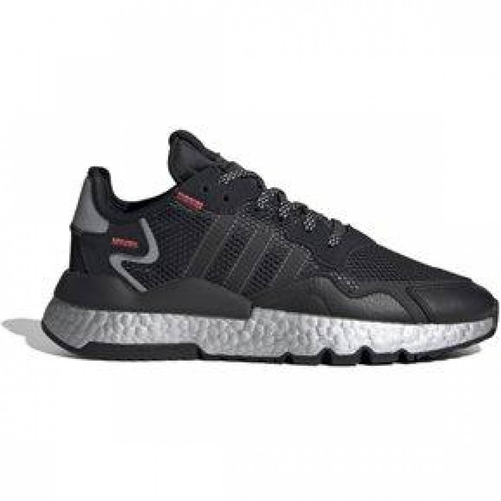 Tenis Adidas Nite Jogger Mujer Negro Reflejante Running 
