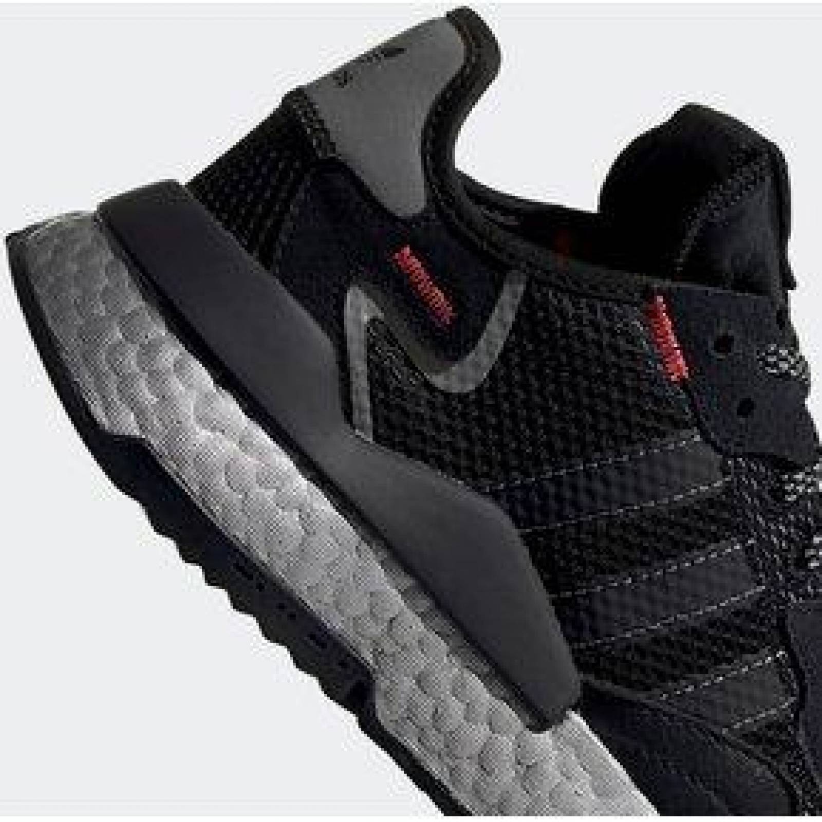 Tenis Adidas Nite Jogger Mujer Negro Reflejante Running 