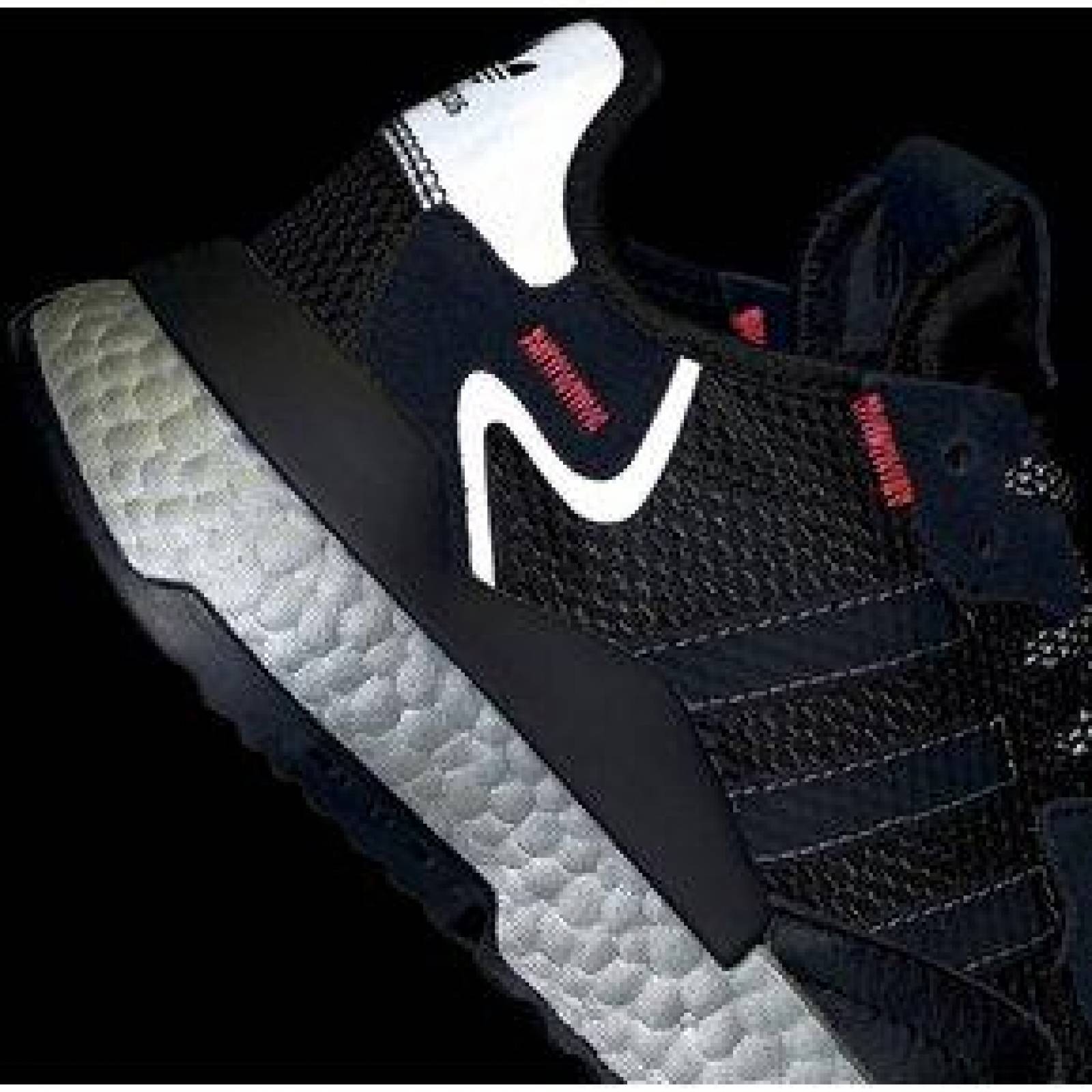 Tenis Adidas Nite Jogger Mujer Negro Reflejante Running 