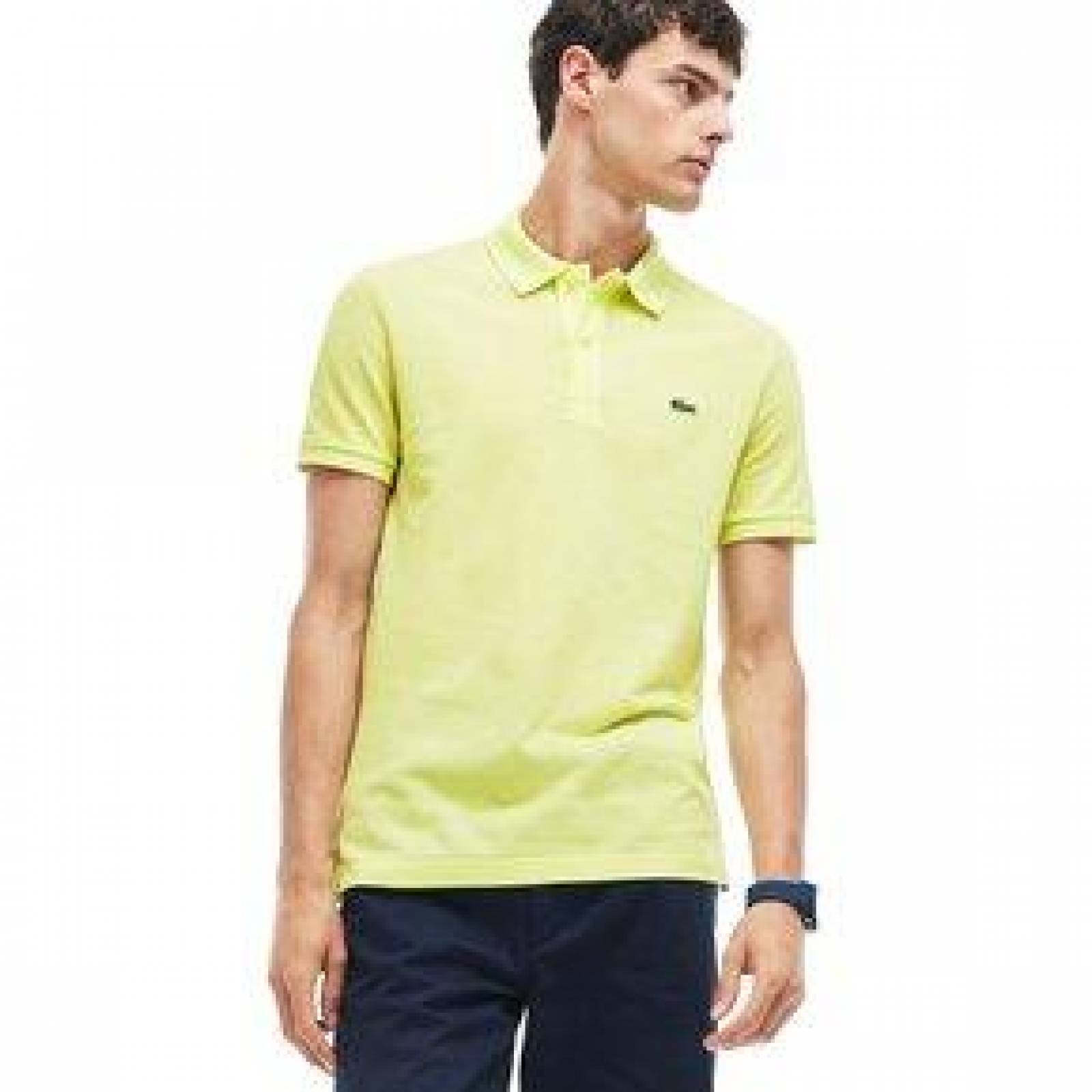 Playera De Algodón Lacoste Amarilla – Ropa y accesorios para caballero
