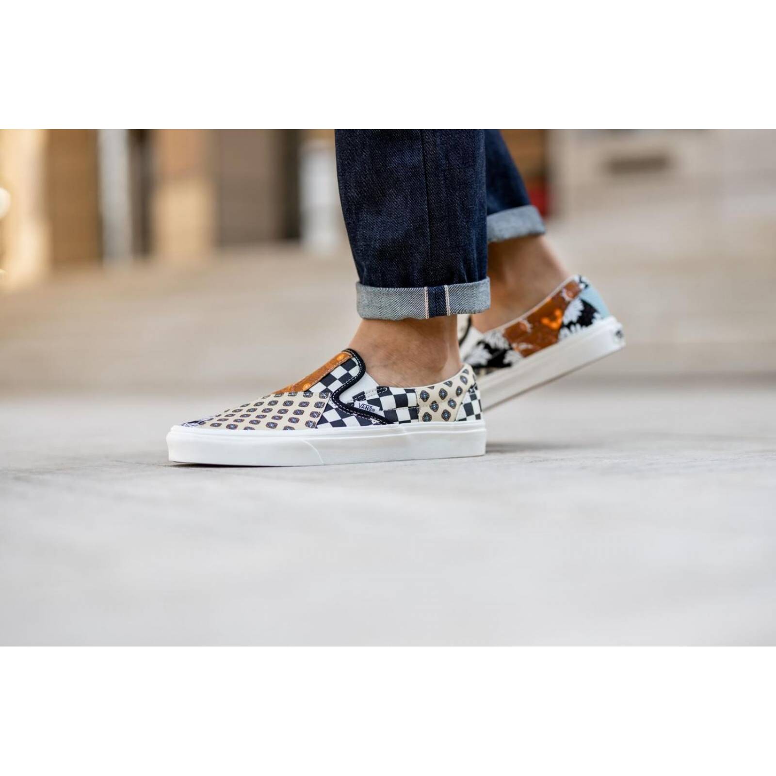 Tenis Vans Classic Slip On Tiger Patchwork Mujer Skate 