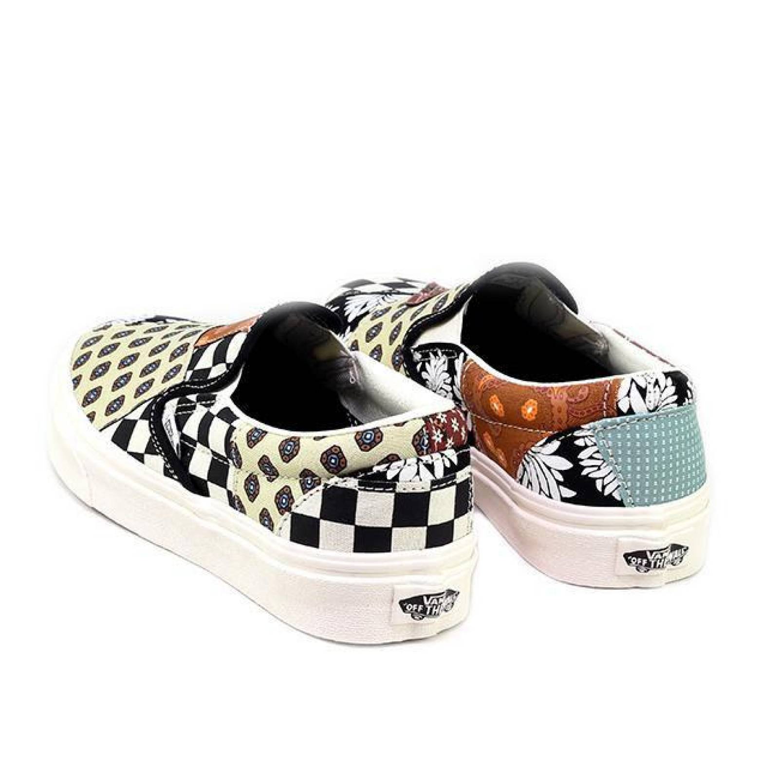 Tenis Vans Classic Slip On Tiger Patchwork Mujer Skate 