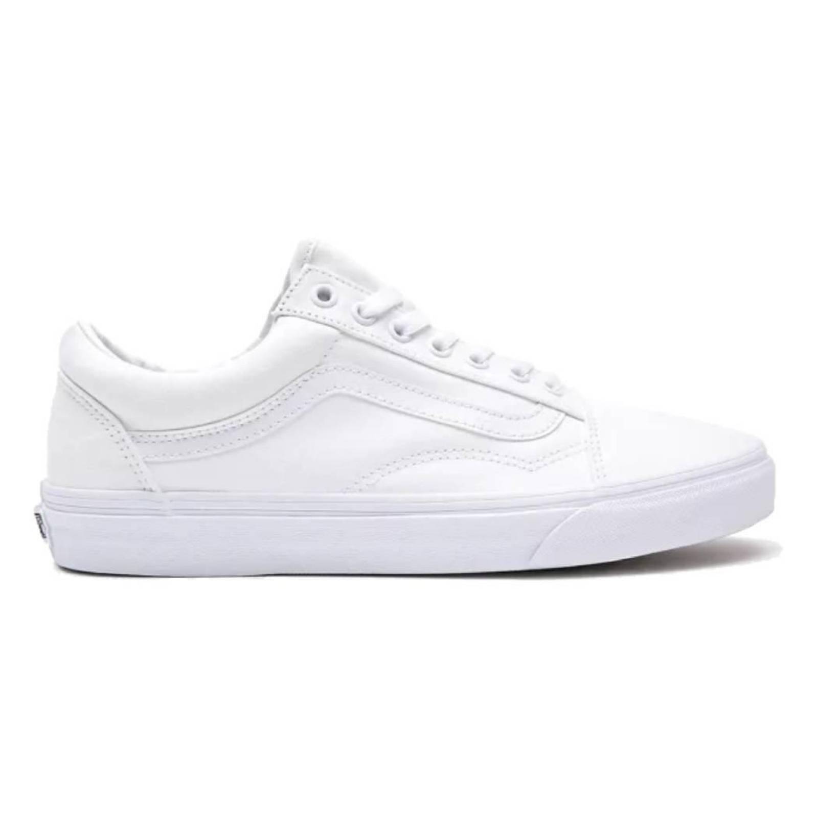 Tenis Vans Old Skool True White Unisex Clasico Casual Skate 