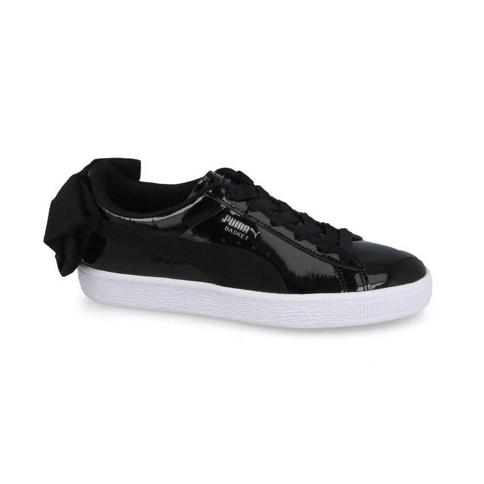 Tenis Puma Mujer Basket Bow Negro Deportivo 