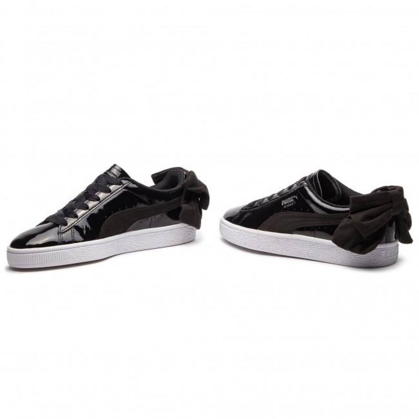 Tenis Puma Mujer Basket Bow Negro Deportivo 