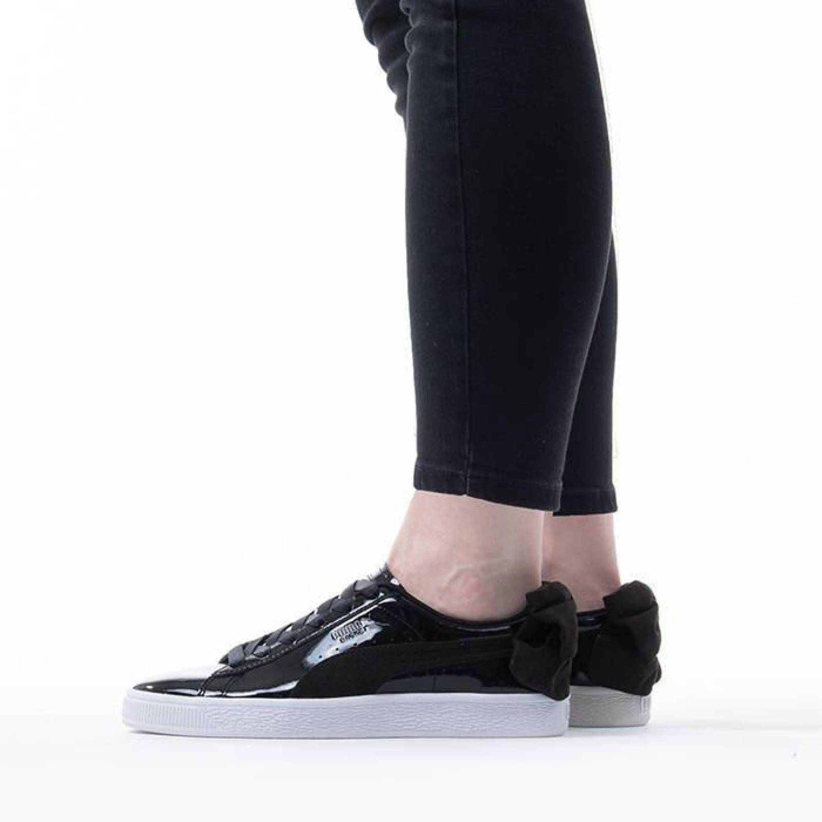 Tenis Puma Mujer Basket Bow Negro Deportivo 