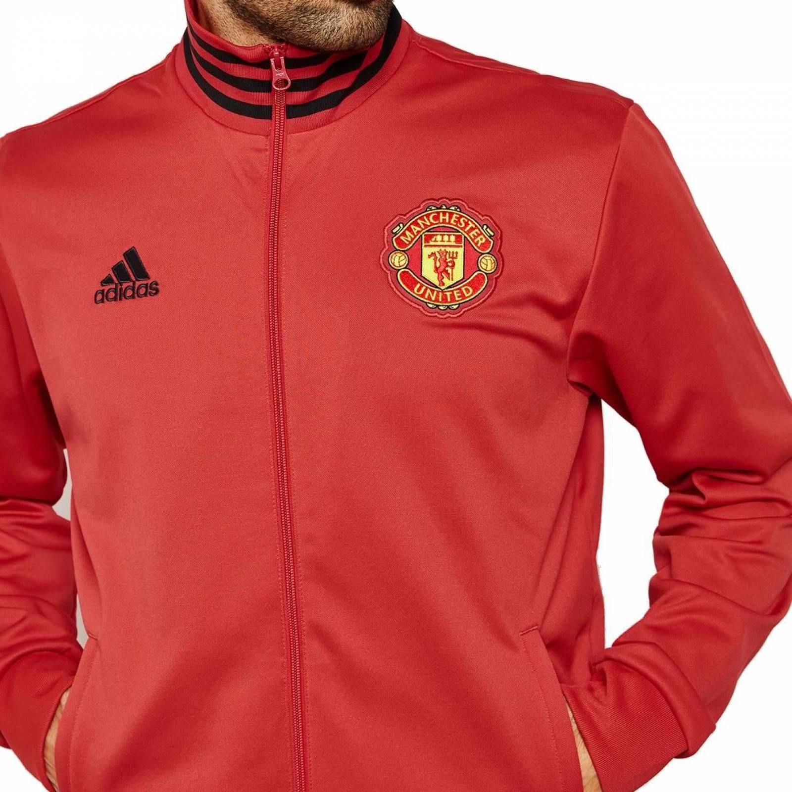 Chamarra Adidas Manchester United Hombre Futbol Sport Soccer 